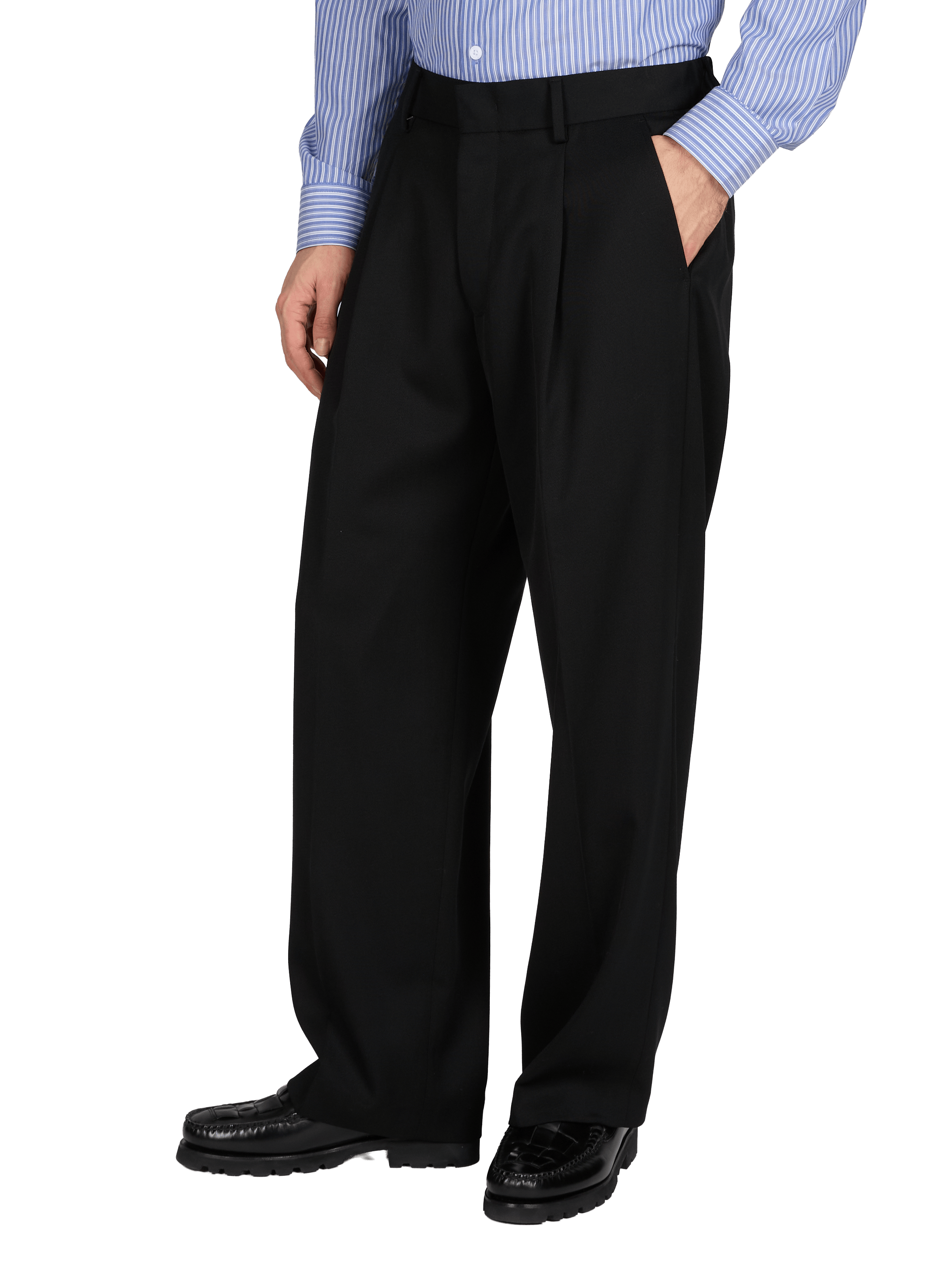 Straight wool-blend trousers  NN.07 Black