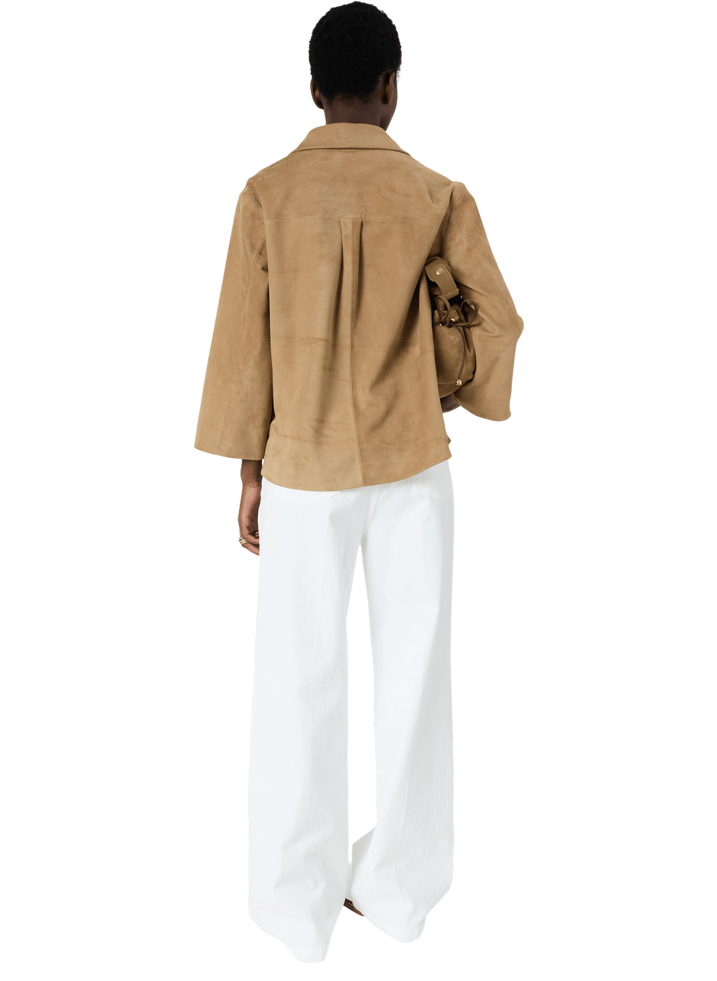 Chemise à lacet en cuir velours - tilya GERARD DAREL Beige