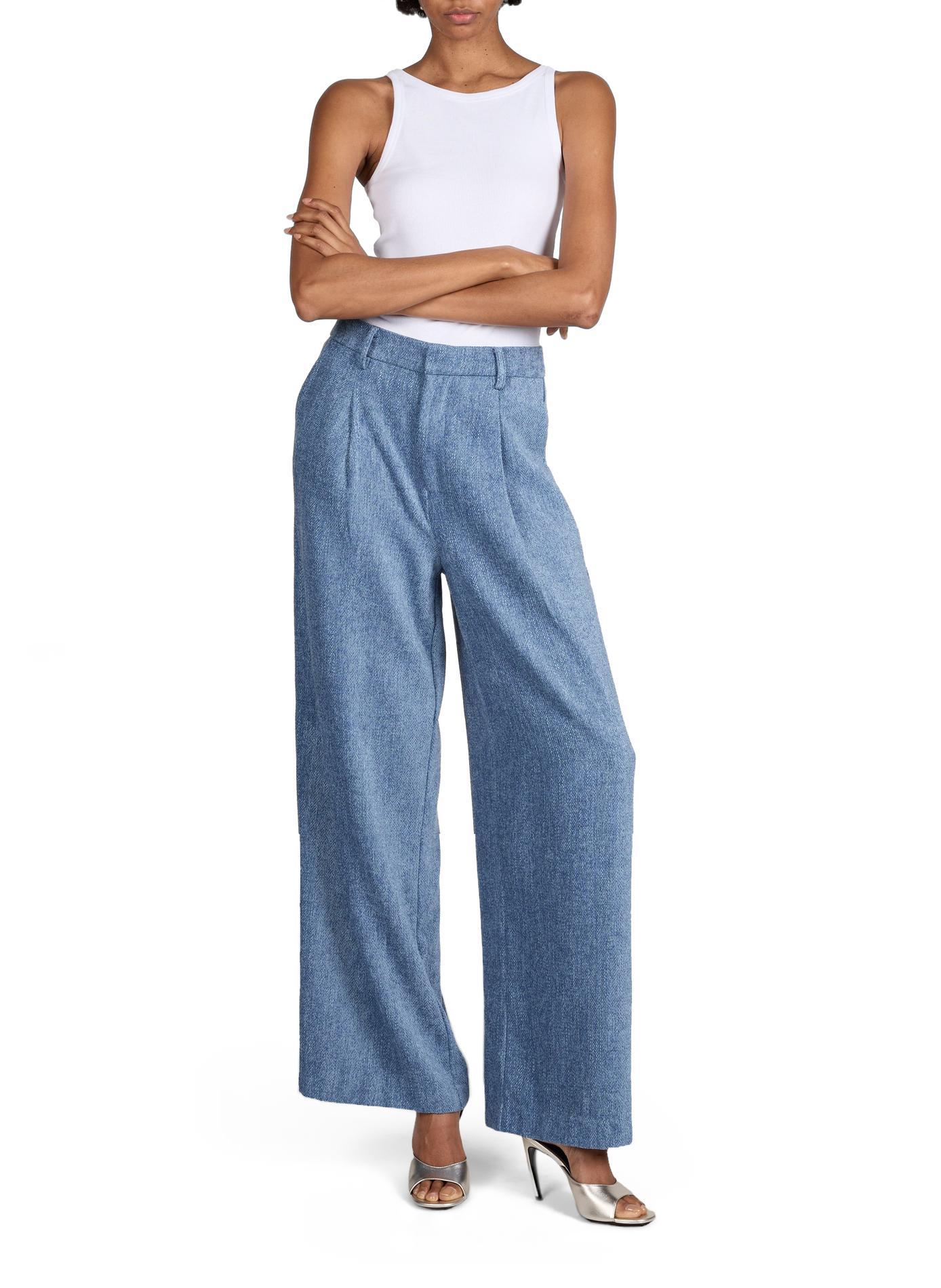 Pantalon large GZvally en denim GESTUZ Bleu