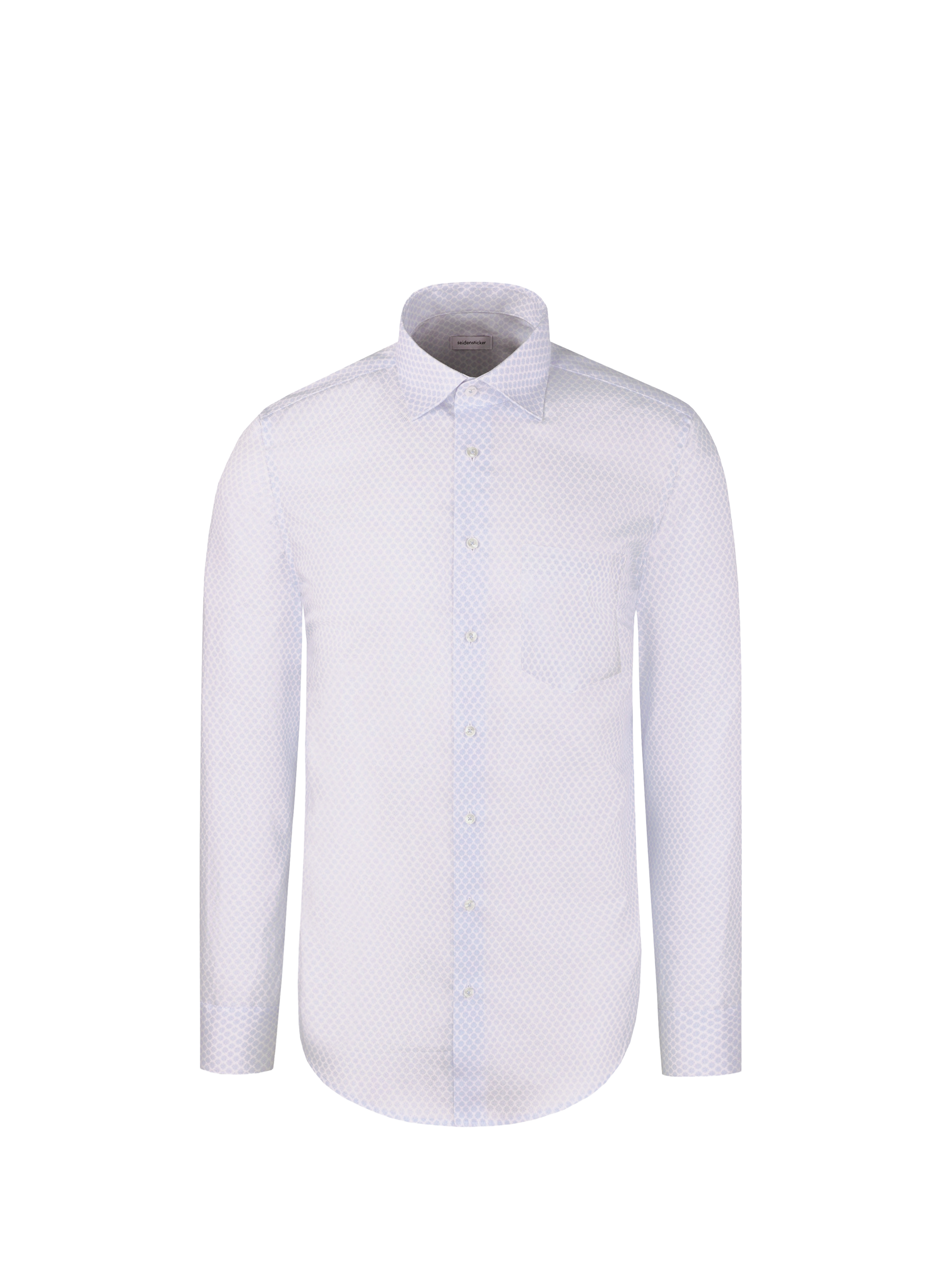 Chemise à manches longues imprimée en coton SEIDENSTICKER Bleu