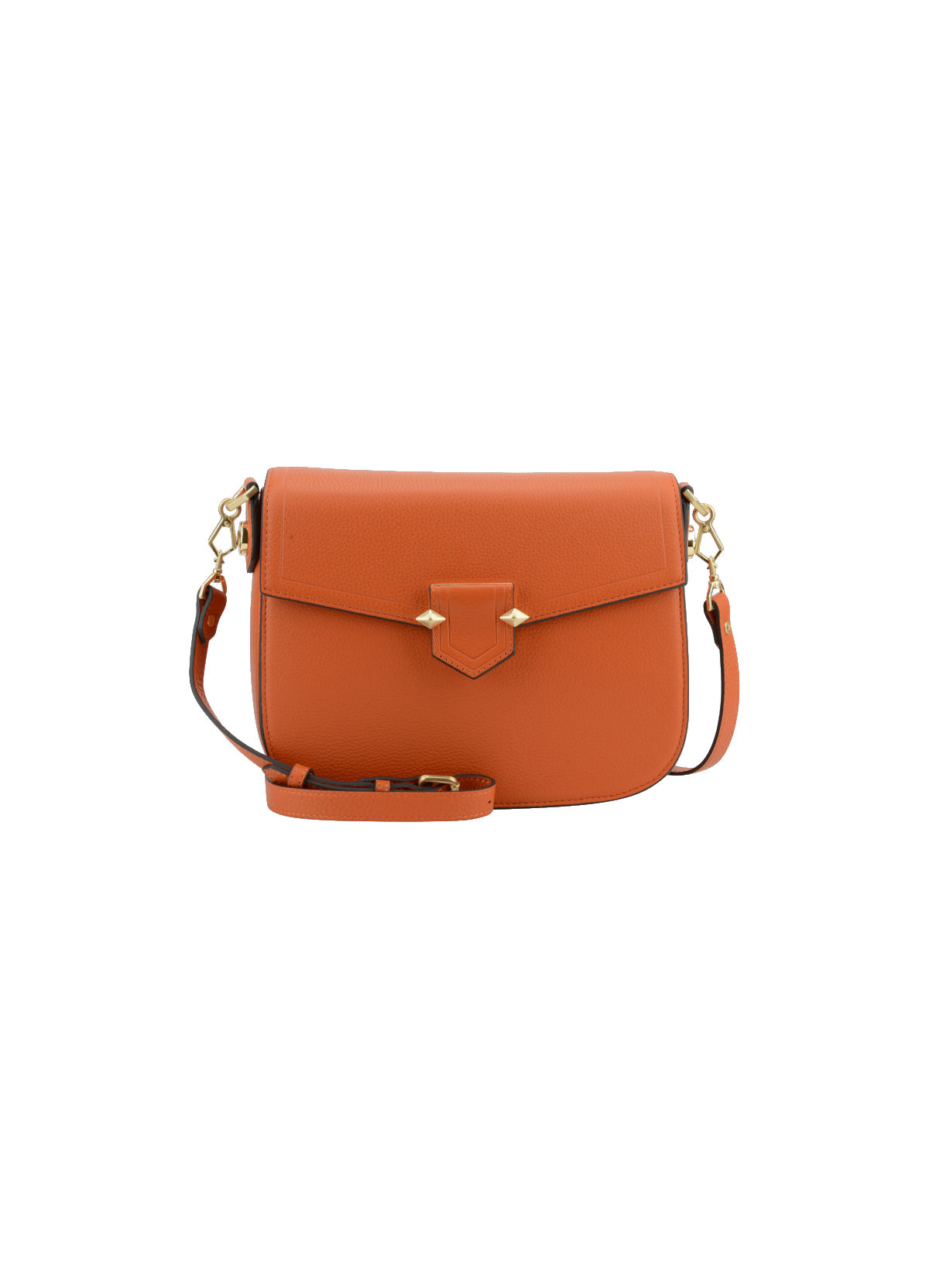 Sèvres | sac porté main et épaule mm en cuir de vachette POURCHET Orange