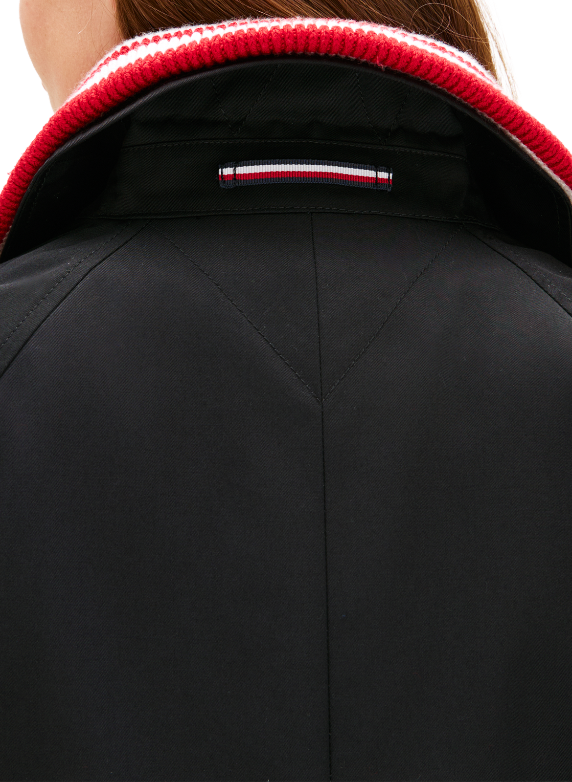 Lightweight straight cotton jacket TOMMY HILFIGER Black