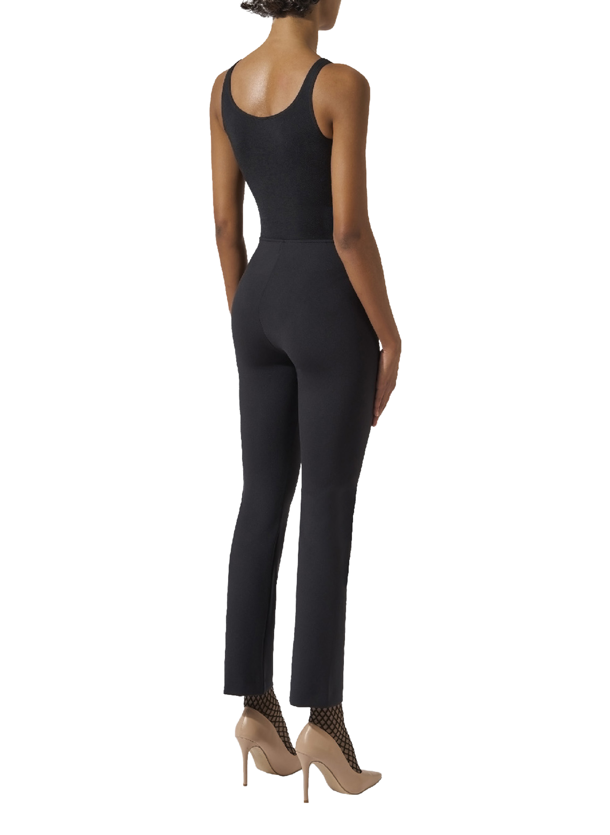 Midnight Grace straight pants. WOLFORD Black