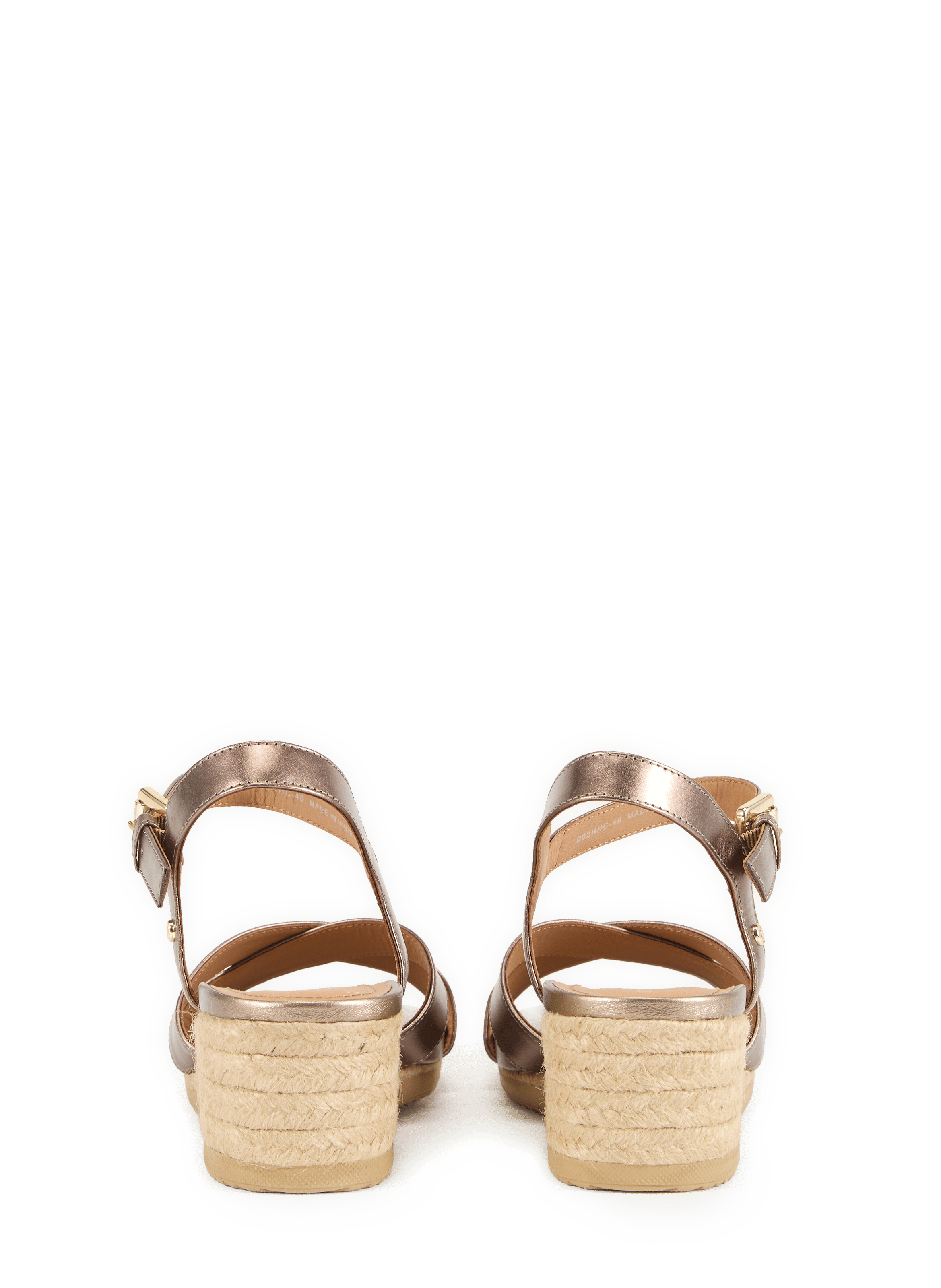 Sandales compensées Ischia Corda en cuir GEOX Beige