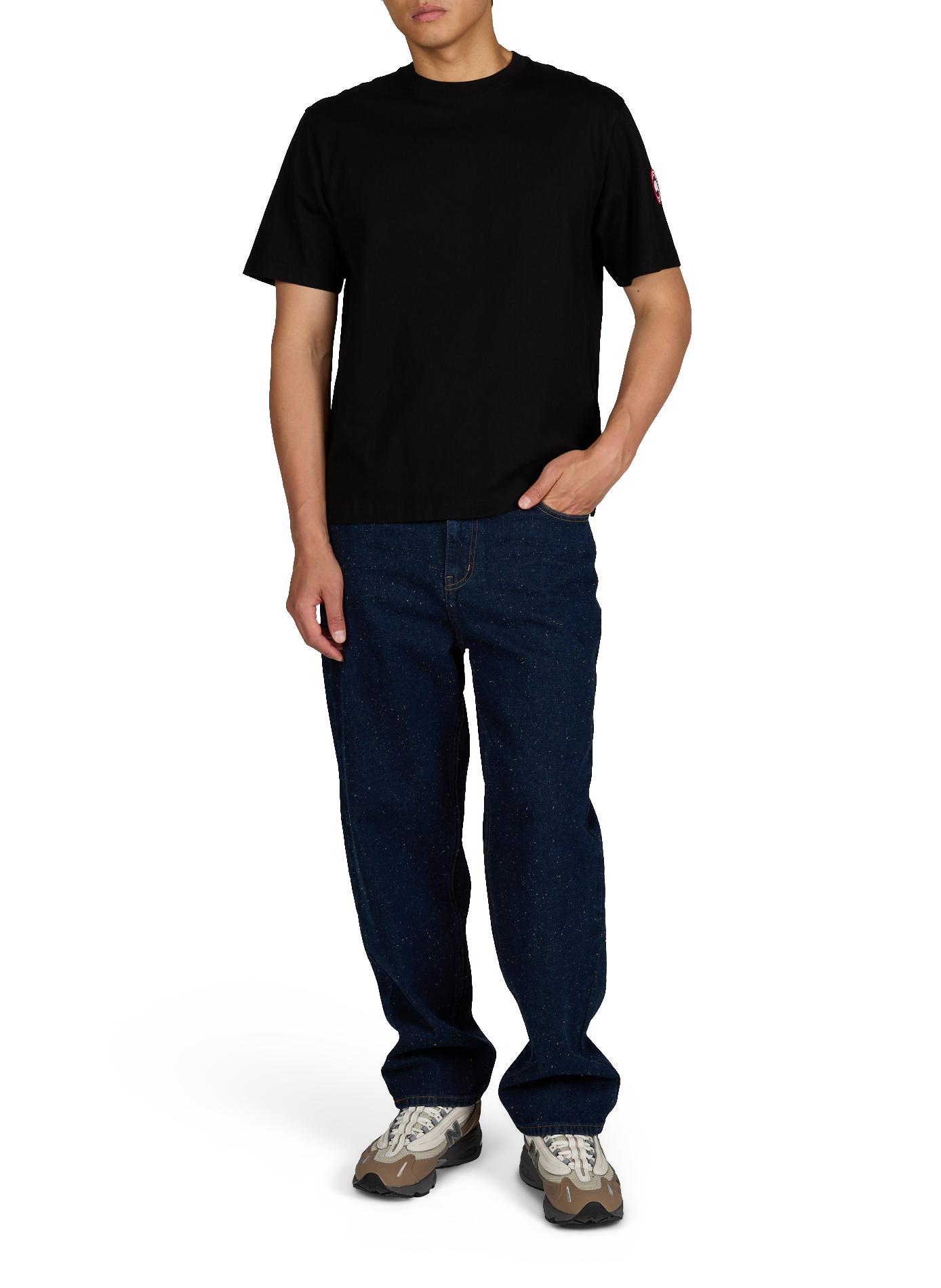 Camiseta cuello redondo de algodón CANADA GOOSE Negro