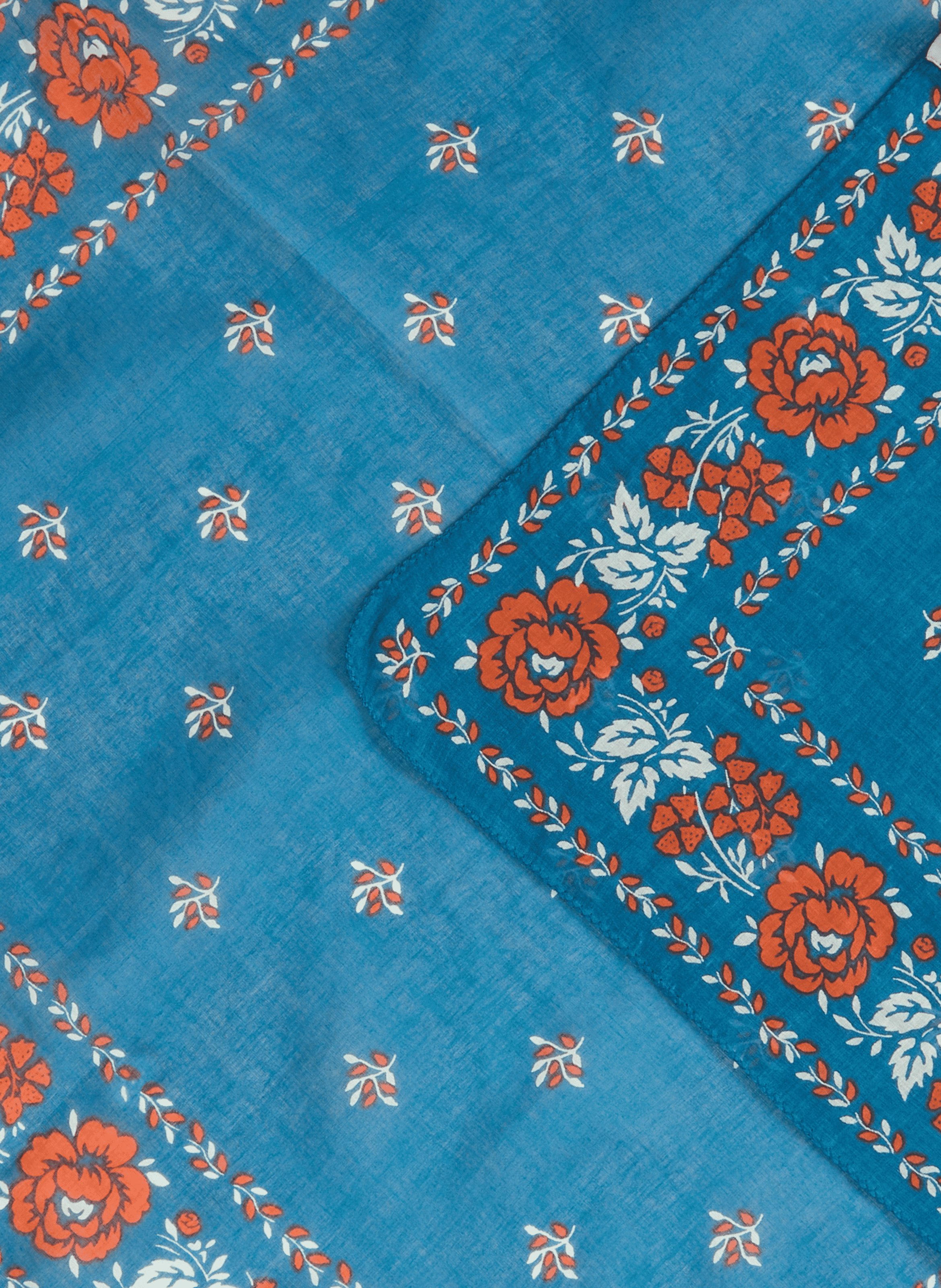 Foulard imprimé Fichu en coton MOISMONT Bleu