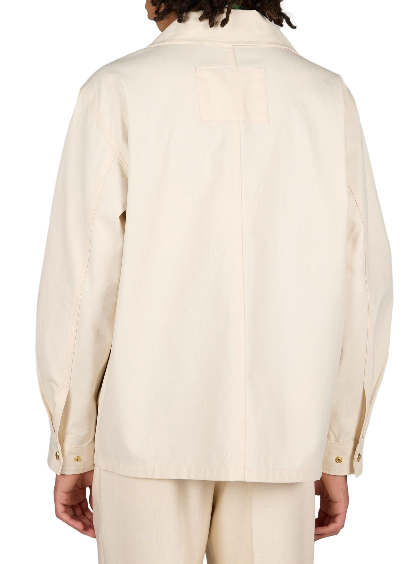 Cuban collar cotton jacket DROLE DE MONSIEUR Beige