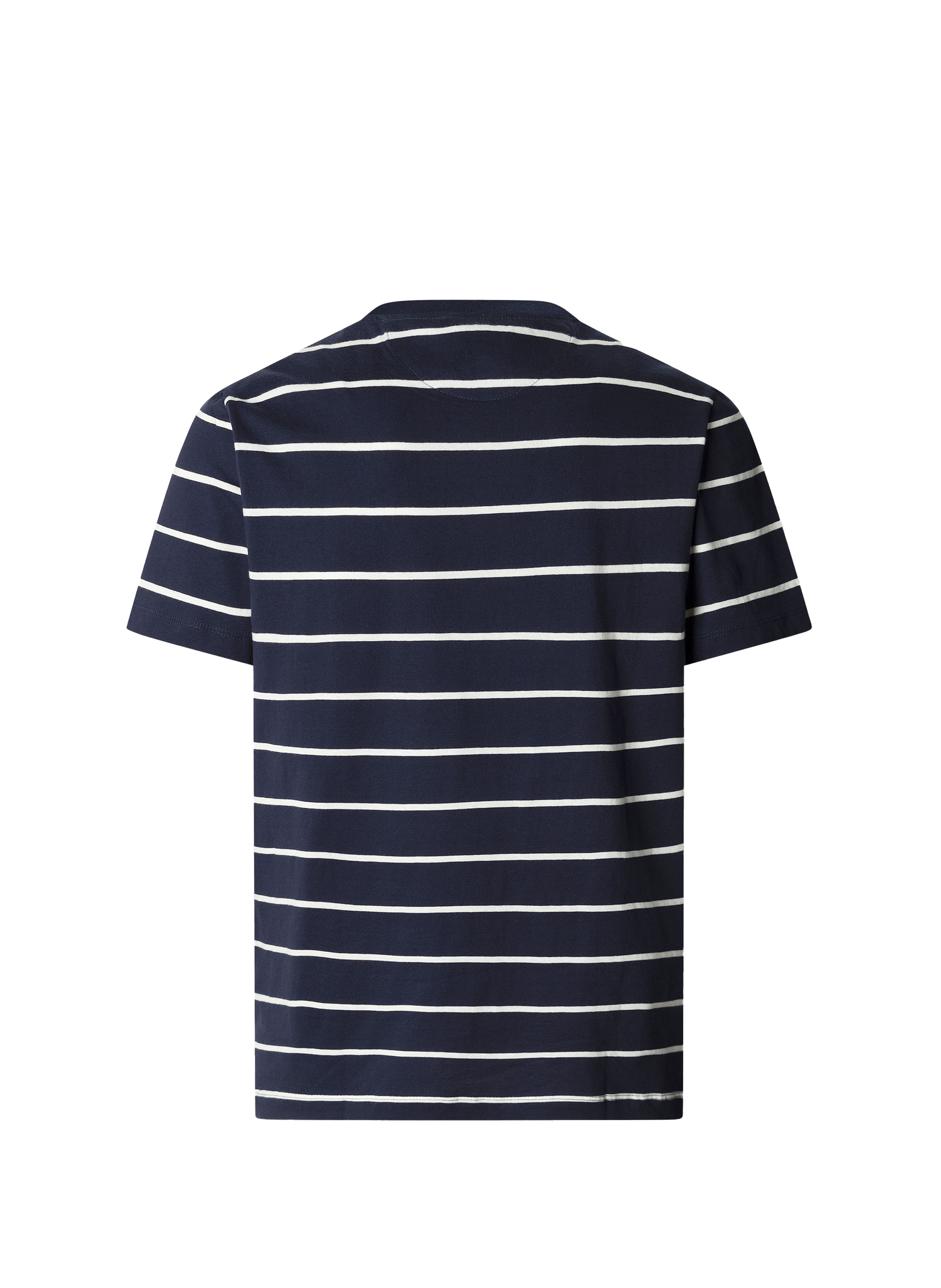 Round neck cotton brand t-shirt FACONNABLE Blue