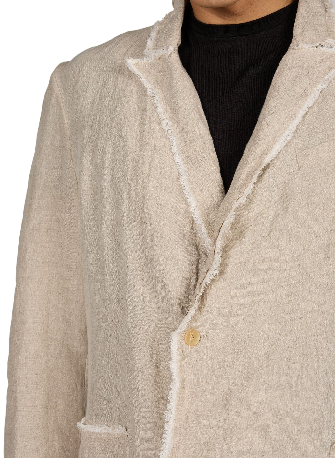Chaqueta texturizada de algodón mezclado Beige