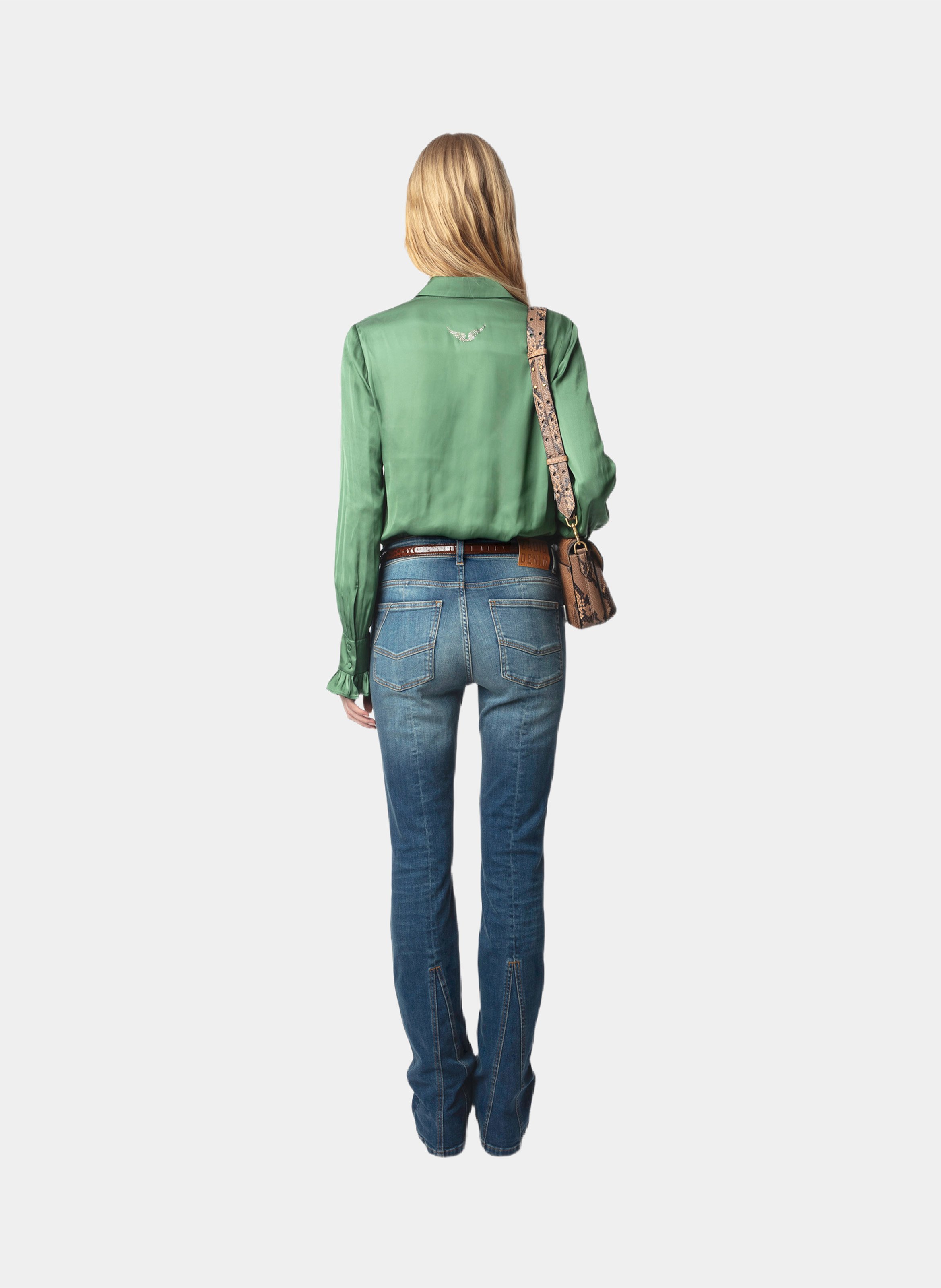 Chemise droite satinée thely ZADIG&VOLTAIRE Vert