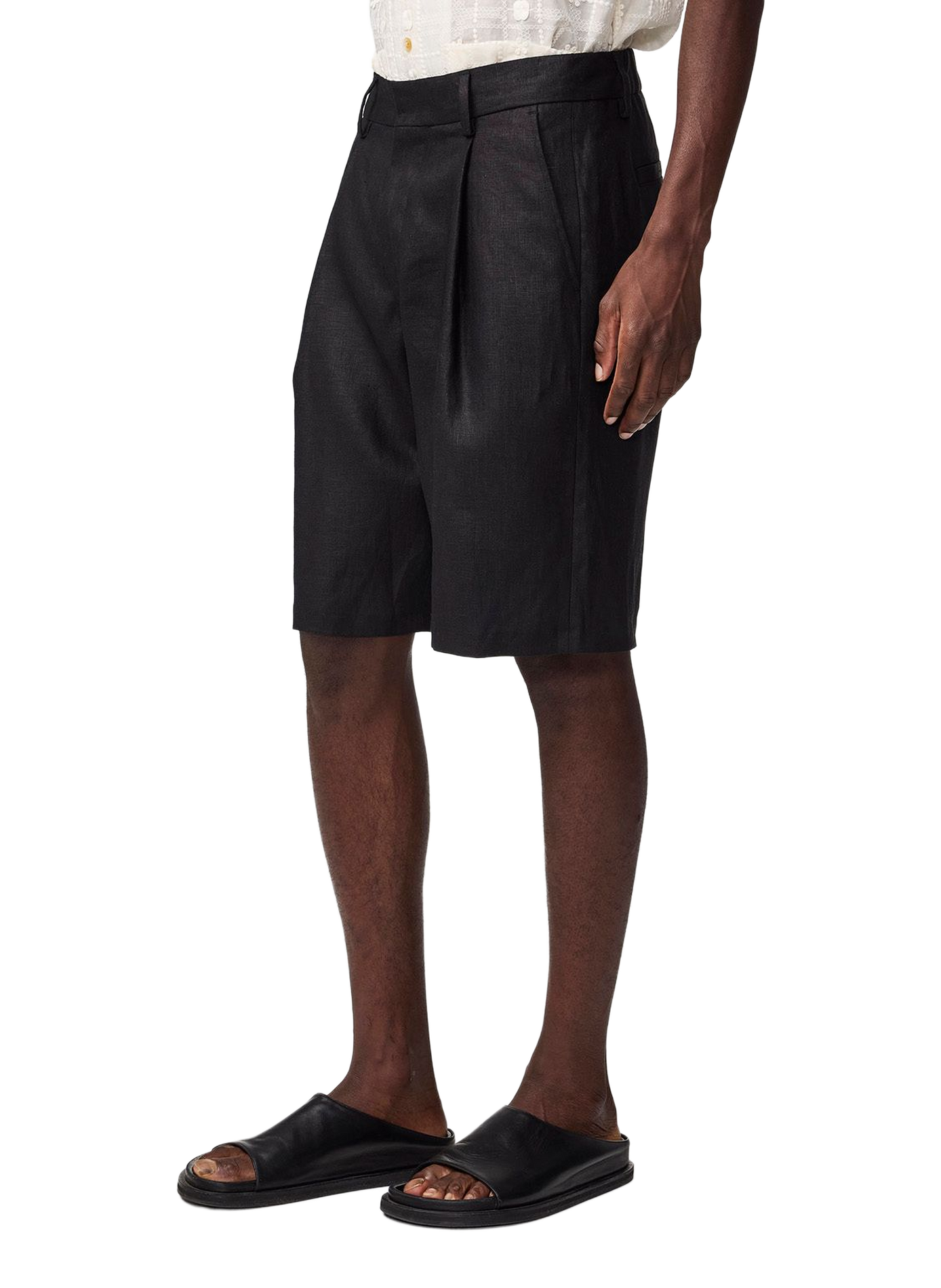 Short ample Kay in linen NN.07 Black