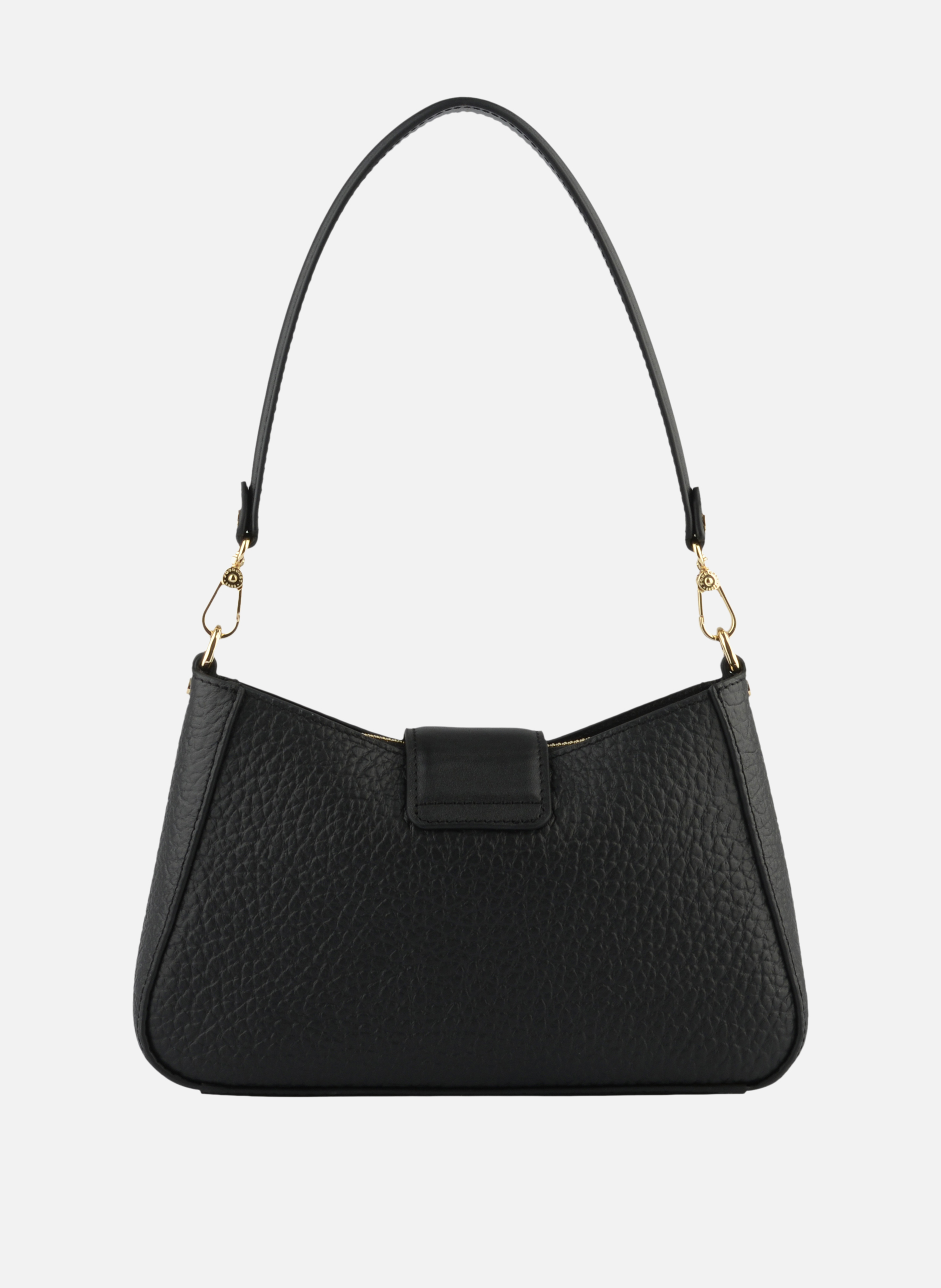Fleuves | sac à main en cuir de vachette POURCHET Noir