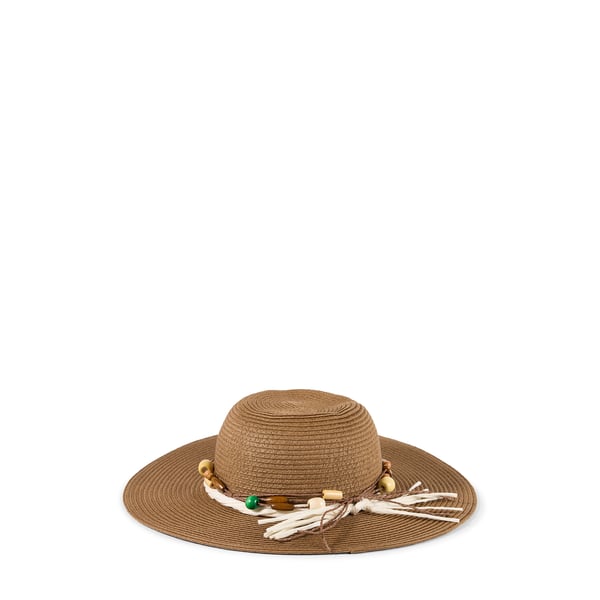 Chapeau paille à détail perle Chapeau paille à détail perle