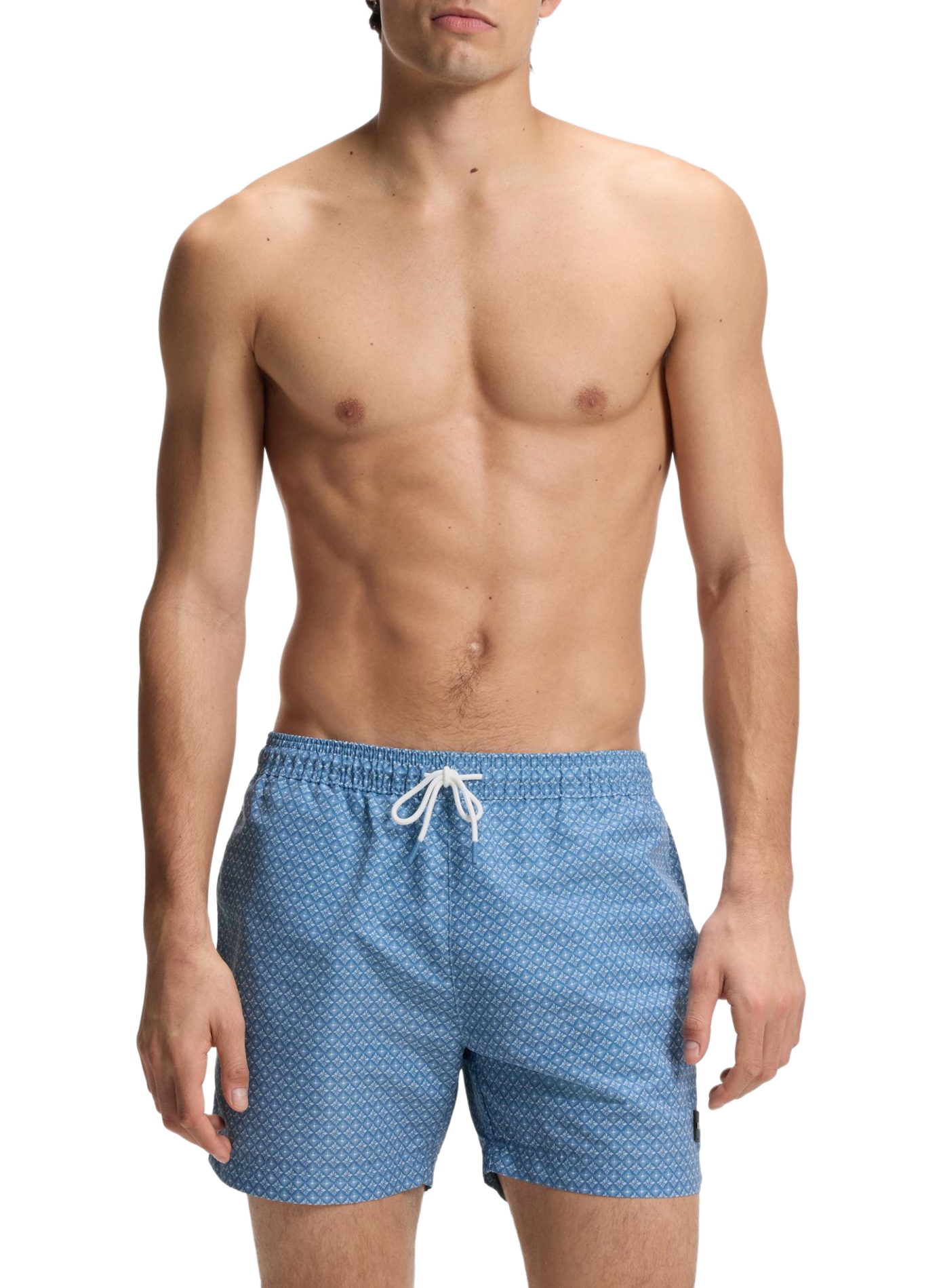 Short de bain hauteur mi-cuisse à motif HUGO BOSS Bleu