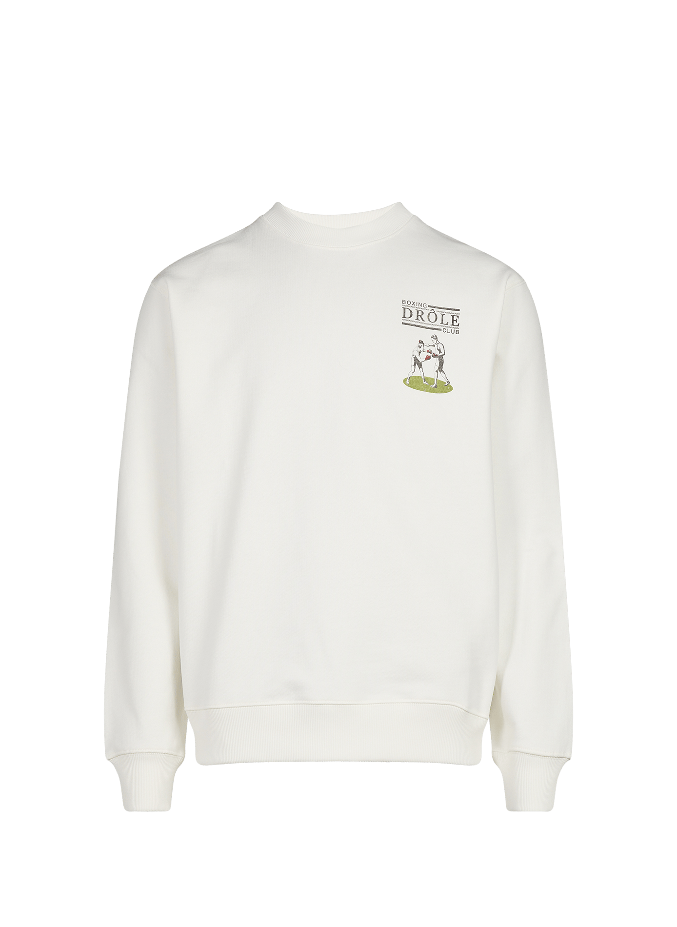 Oversized cotton motif sweatshirt DROLE DE MONSIEUR White