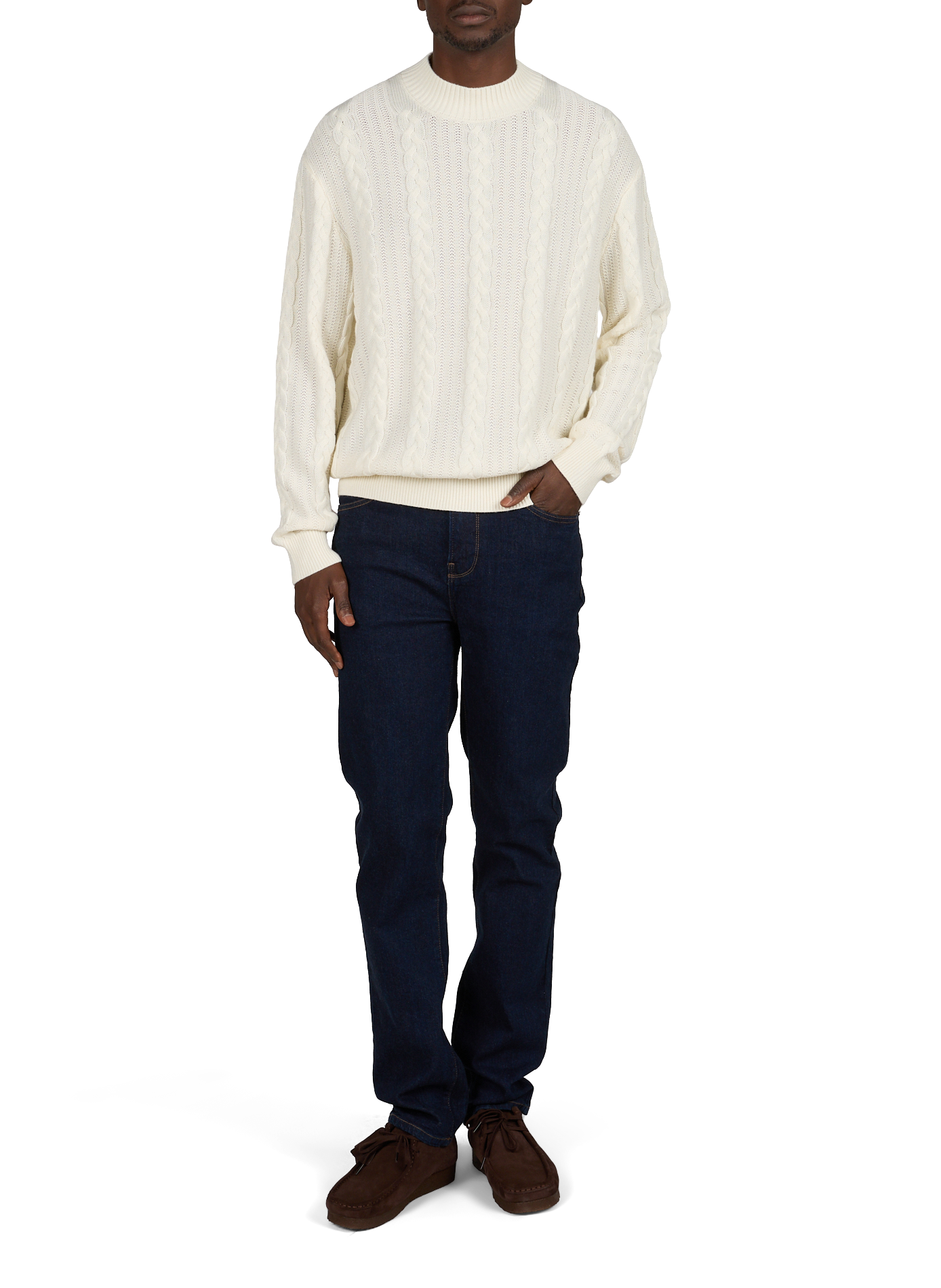 Jean droit en coton SCHOTT Bleu