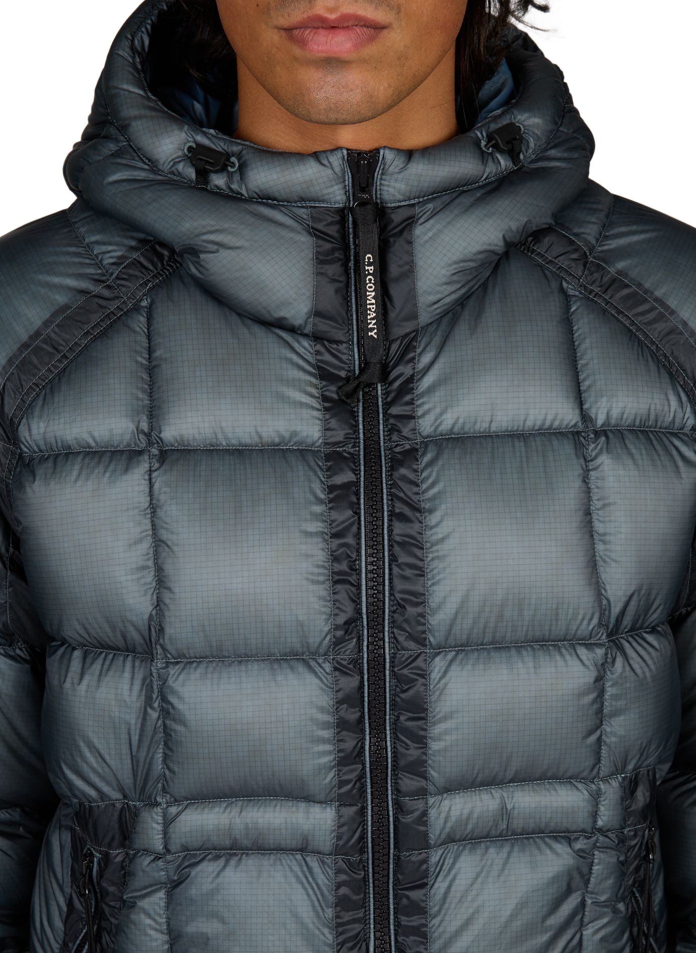 Kurze gesteppte Daunenjacke CP COMPANY Blau