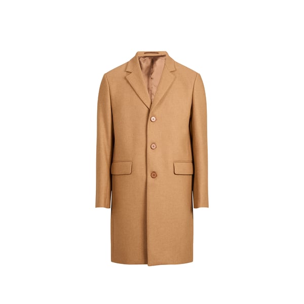 Manteau col tailleur en laine et cachemire mélangés Manteau col tailleur en laine et cachemire mélangés