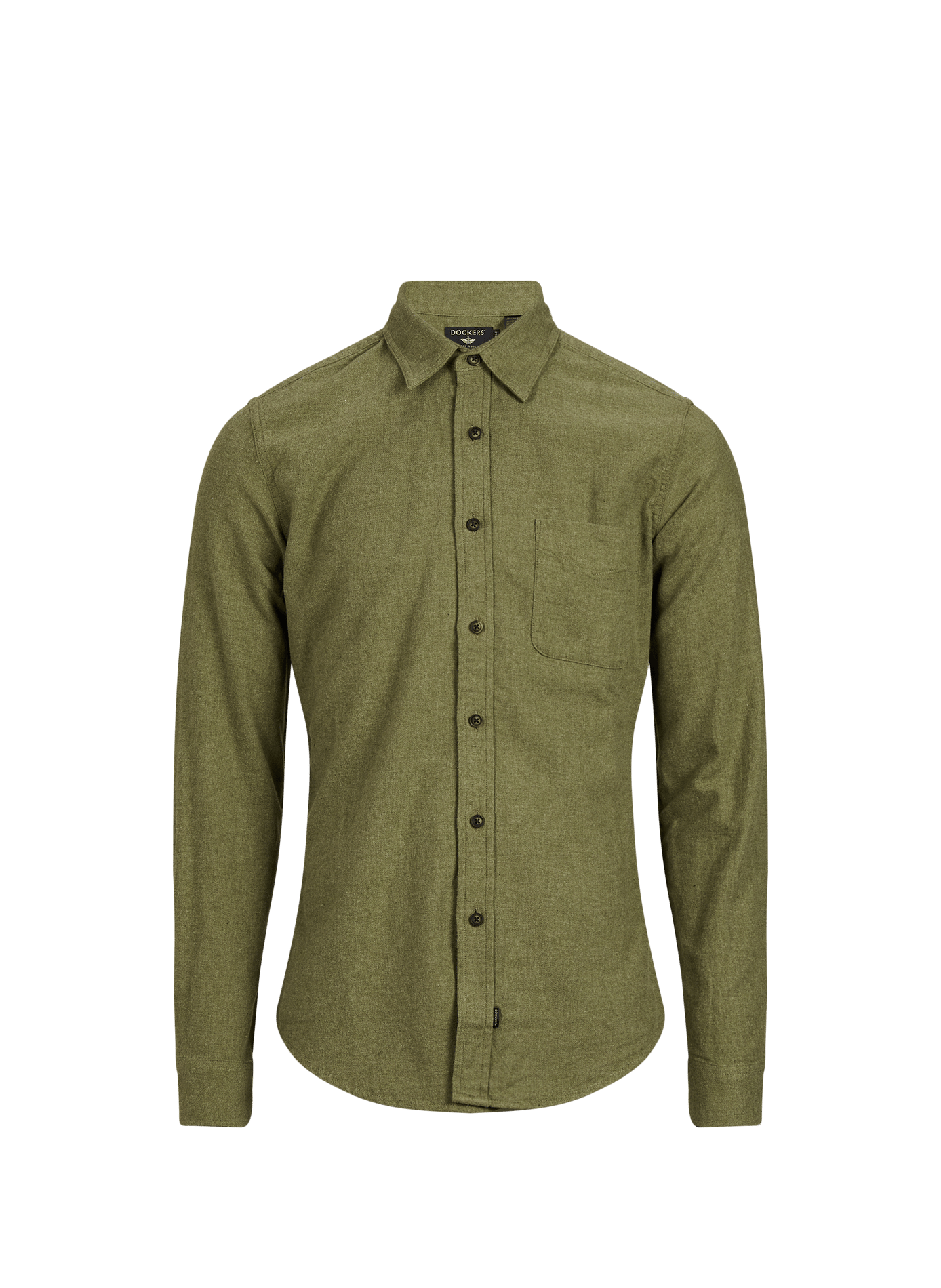 Cotton shirt UNDYED LINEN COTTON Winter moss