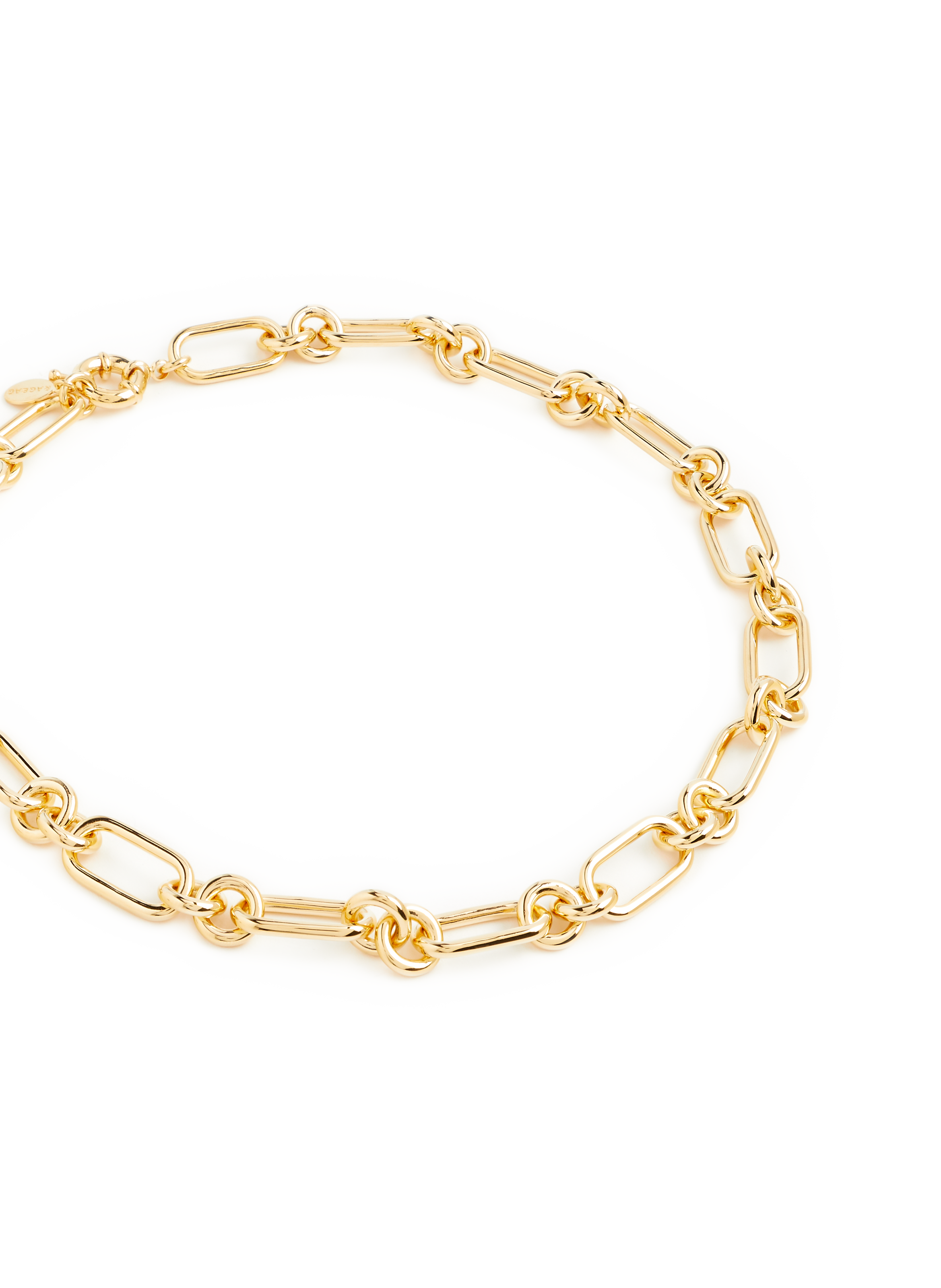 Chocker gros maillons en argent plaqué or