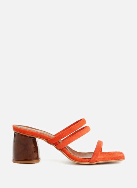 حذاء مفتوح من الجلد إنديانا برتقاليALOHAS 