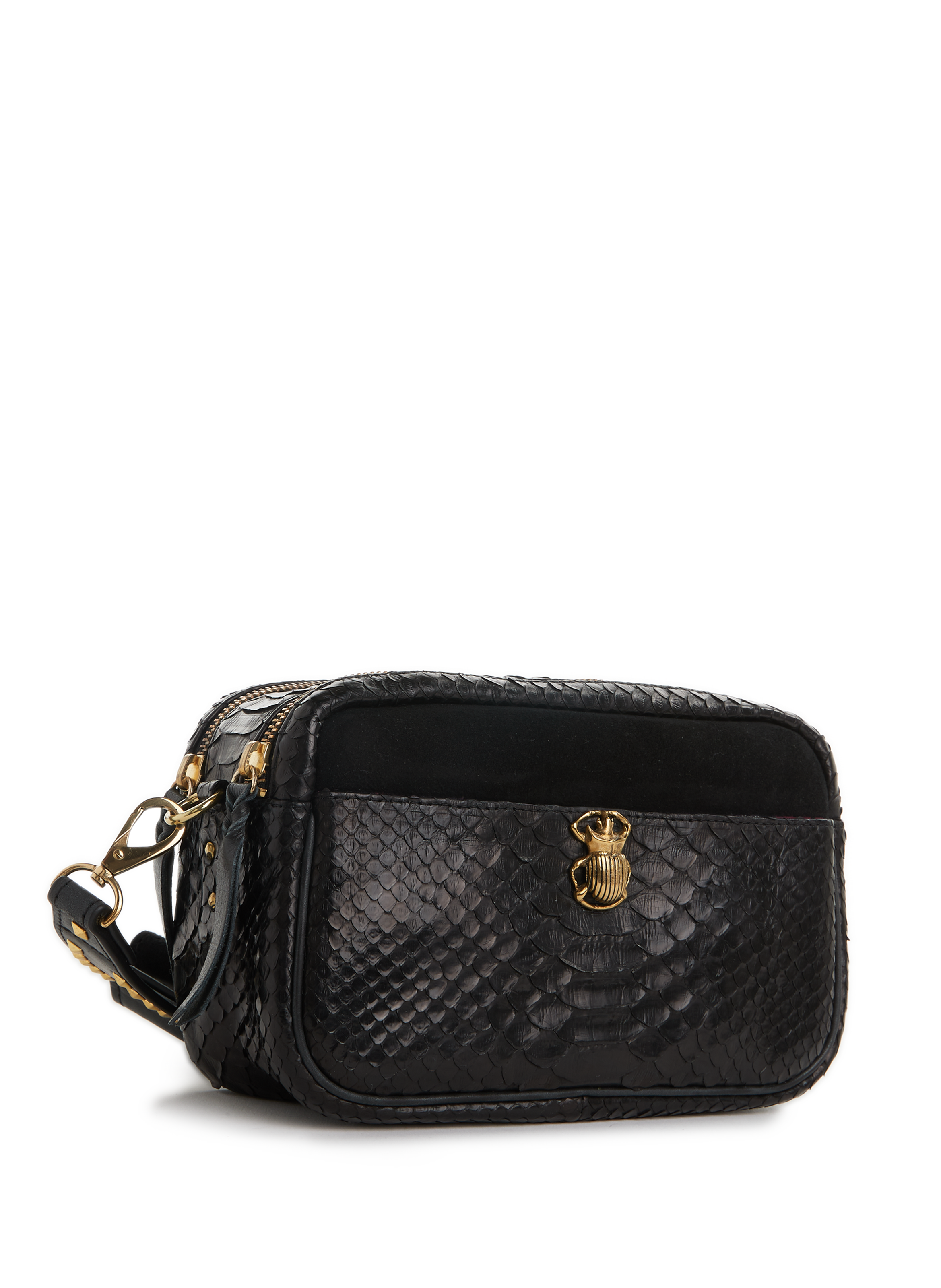 Sac Lily en cuir python CLARIS VIROT Noir