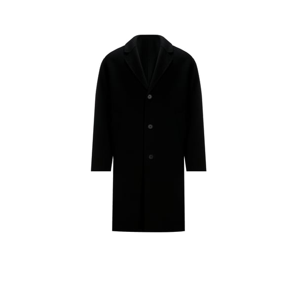 Manteau droit Camel à col taiilleur en laine Manteau droit Camel à col taiilleur en laine
