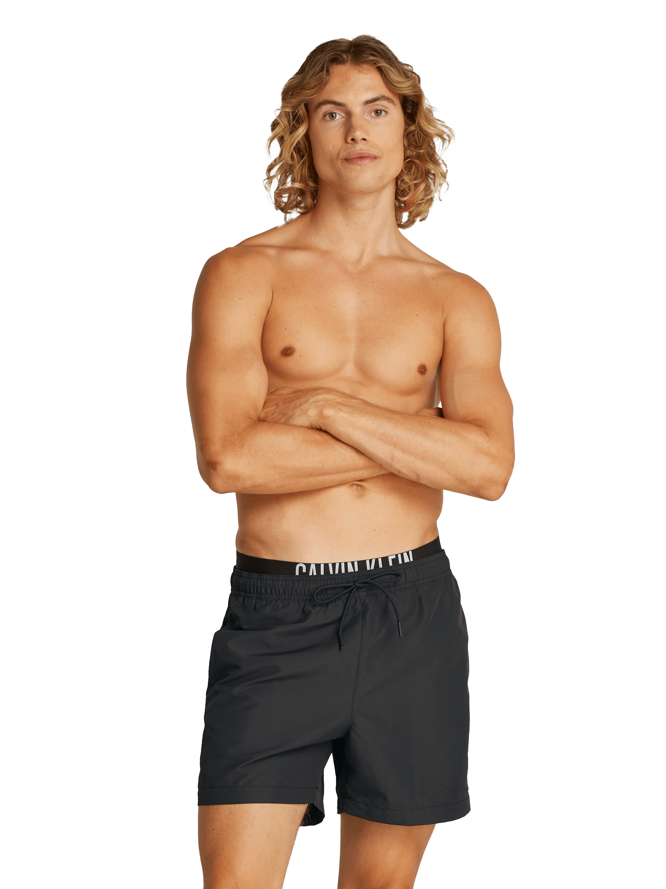 Short de bain à logo CALVIN KLEIN Noir