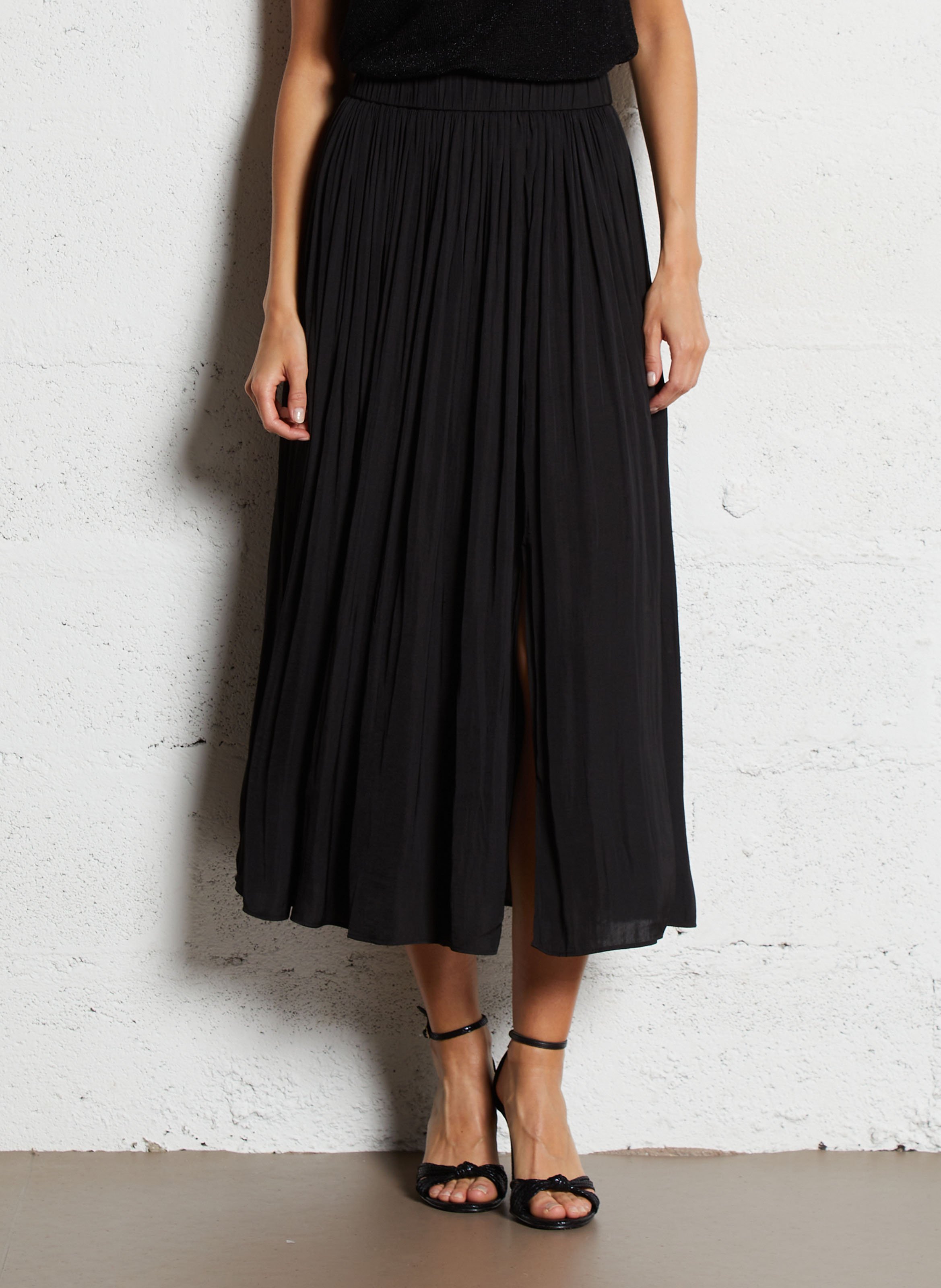 Jupe midi droite juliana MAISON 123 Noir