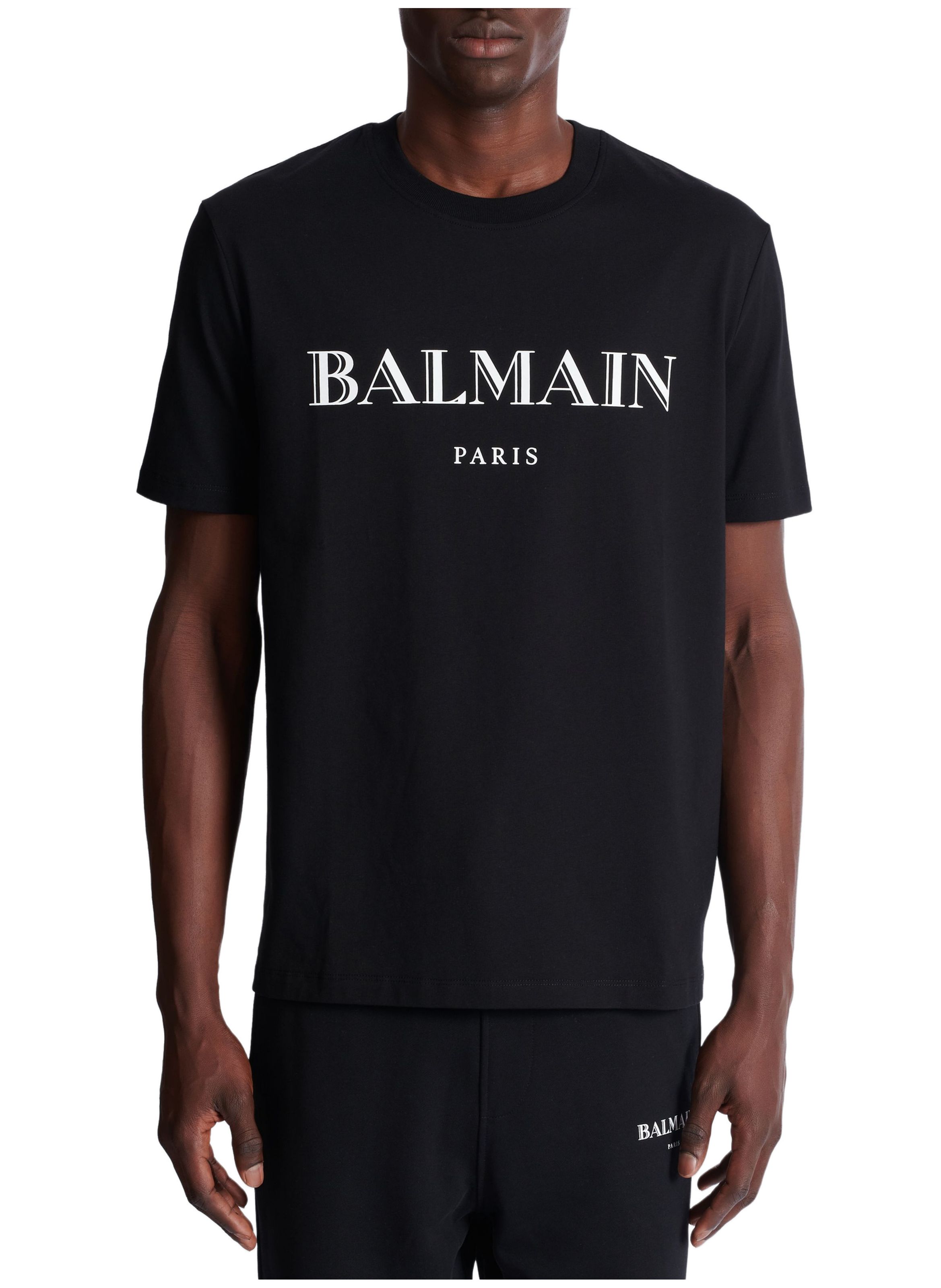 T-shirt avec imprimé balmain BALMAIN Noir