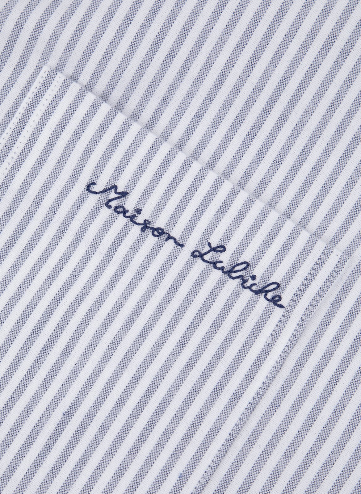 Striped Good Grain Cotton Shirt MAISON LABICHE Blue