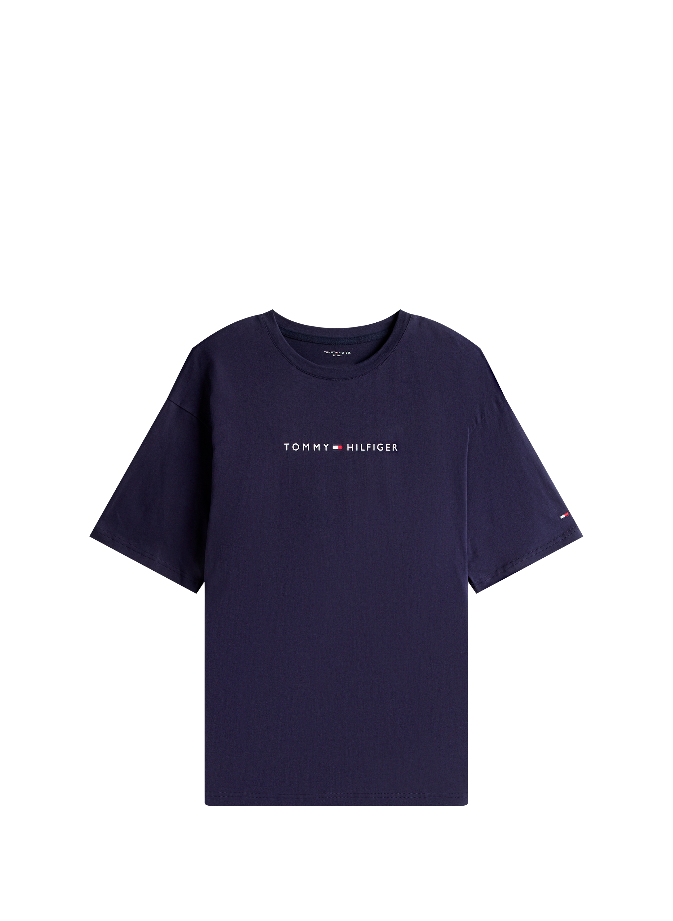 T-shirt de pyjama en coton TOMMY HILFIGER Bleu