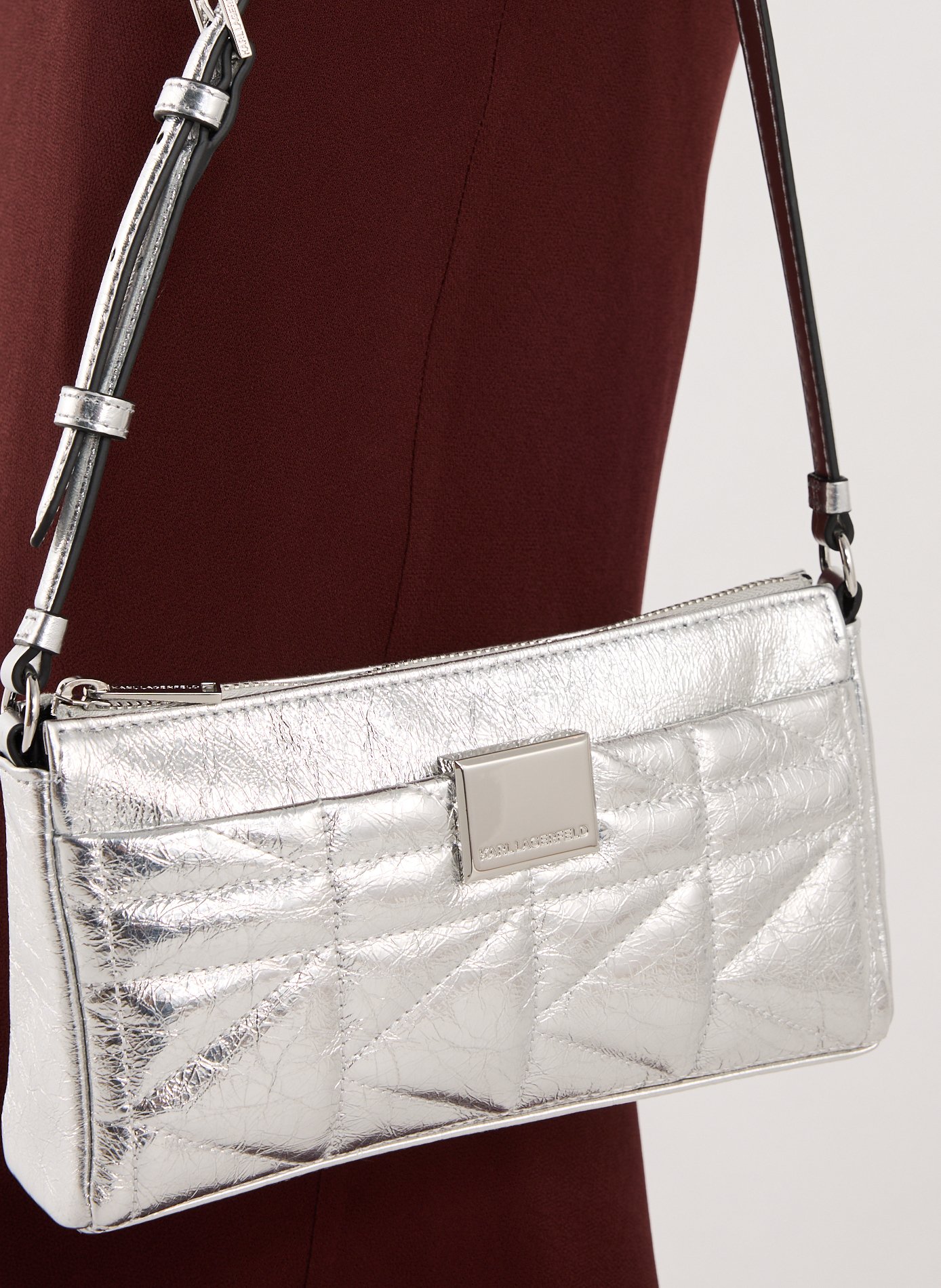 Metallic handbag Grey