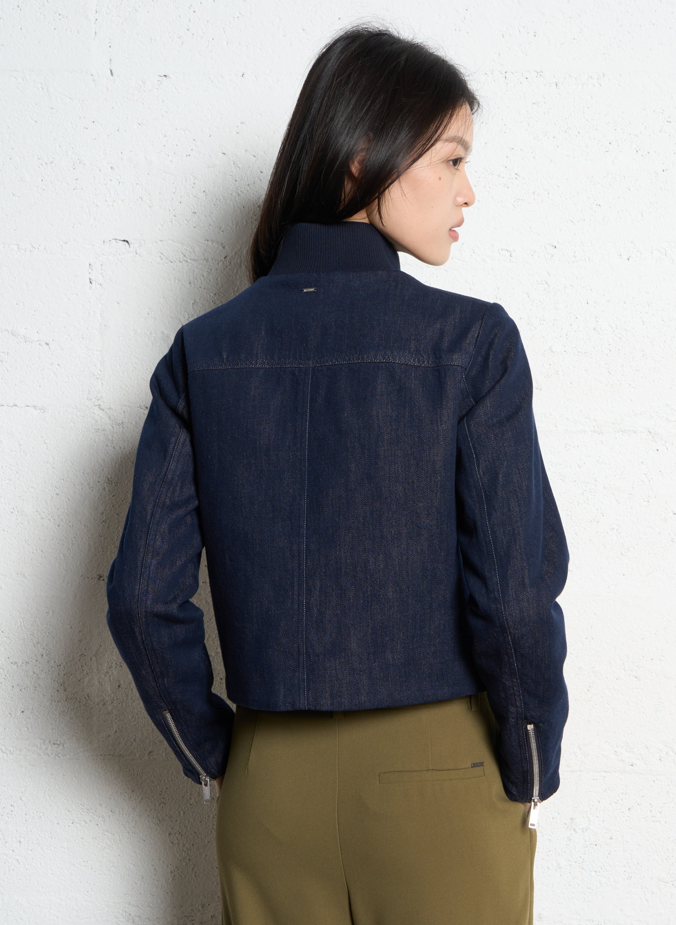 Blouson droit en coton mélangé IKKS Bleu