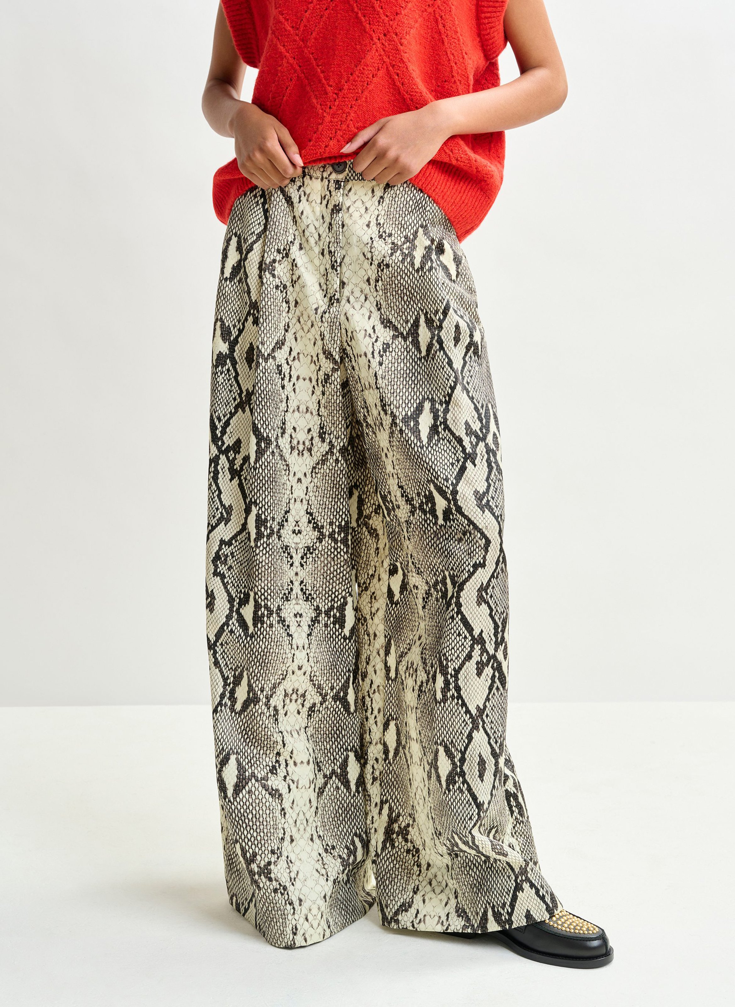 Pantalon large imprimé izpacho ESSENTIEL ANTWERP Vert