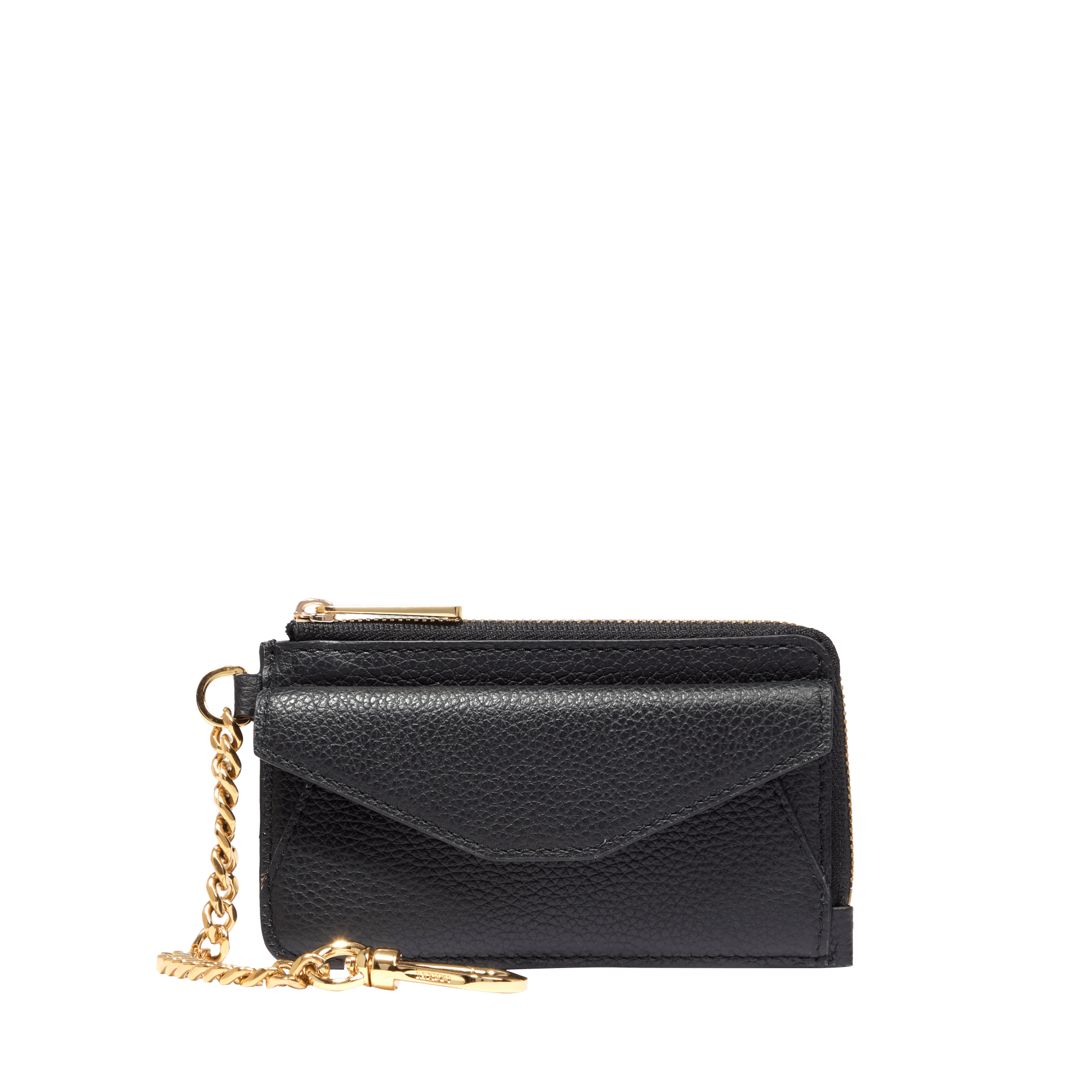 Porte-cartes zippé enveloppe de lancel en cuir LANCEL Noir