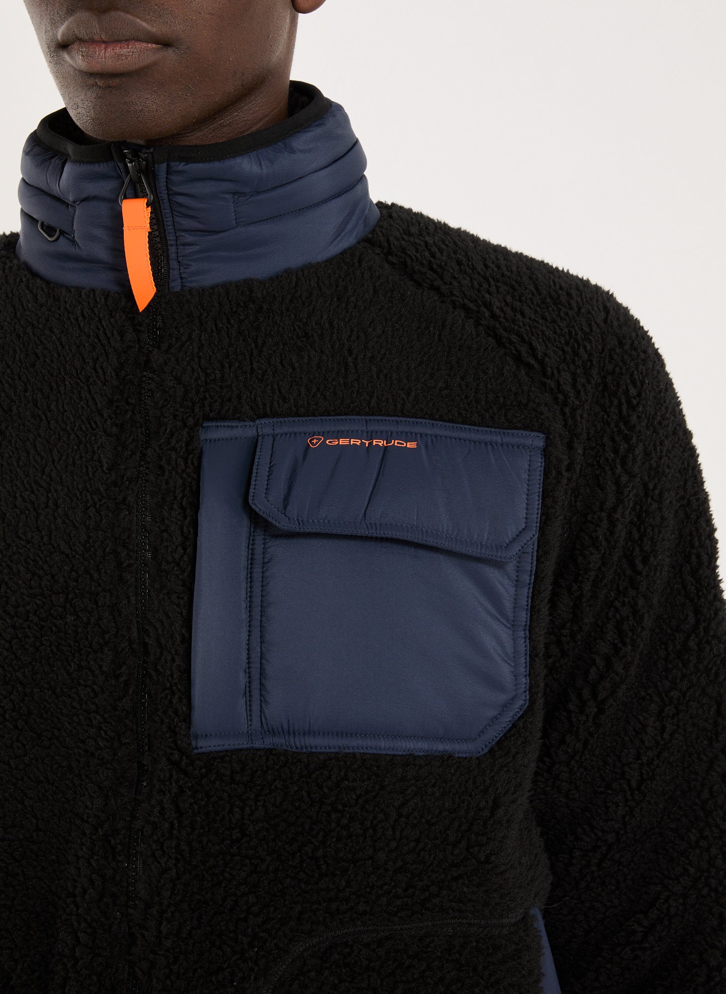 Veste ample à capuche rétractable GERTRUDE ET GASTON Noir