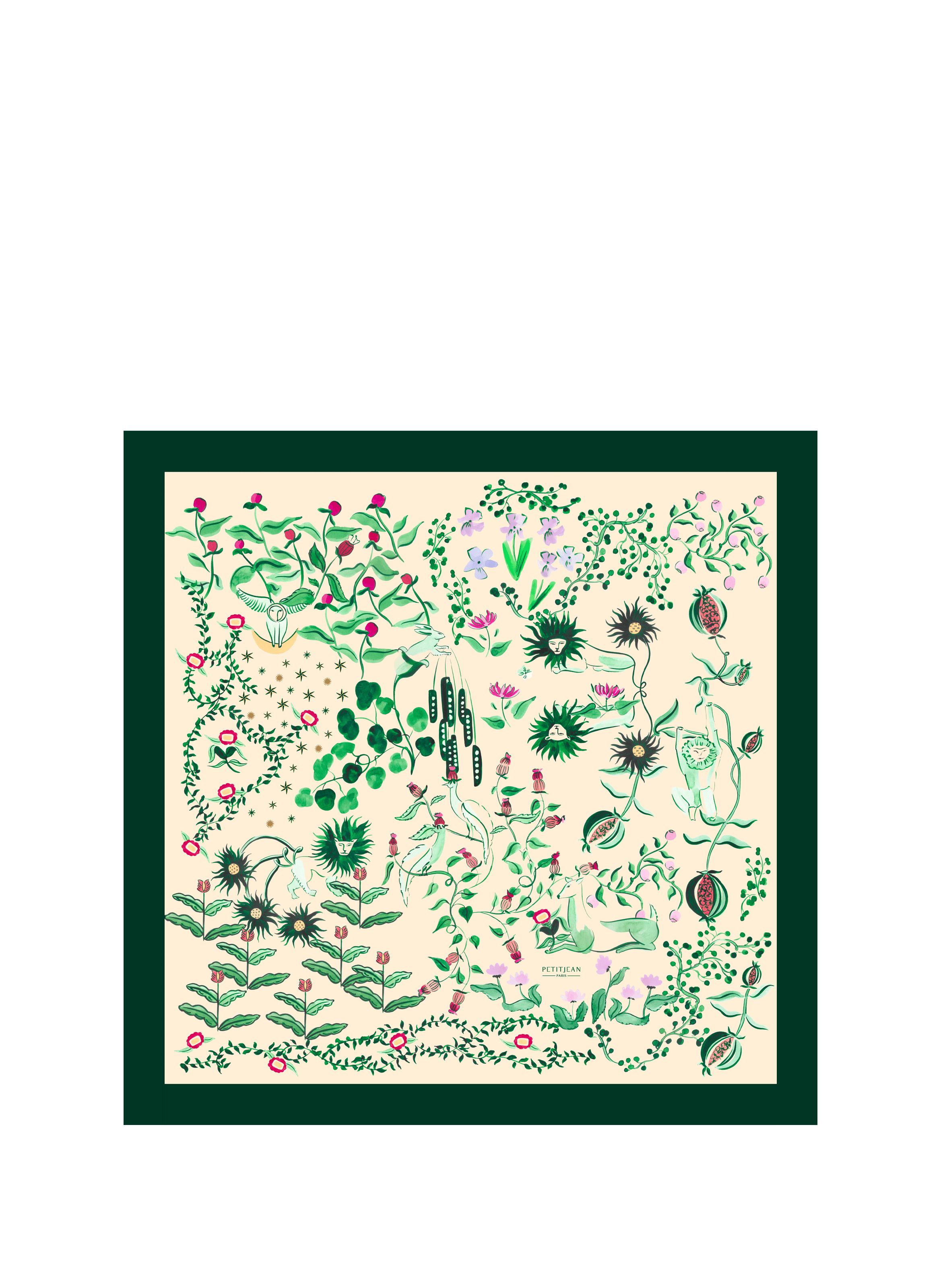 PETITJEAN PARIS Foulard imprimé en, soie Multicolore