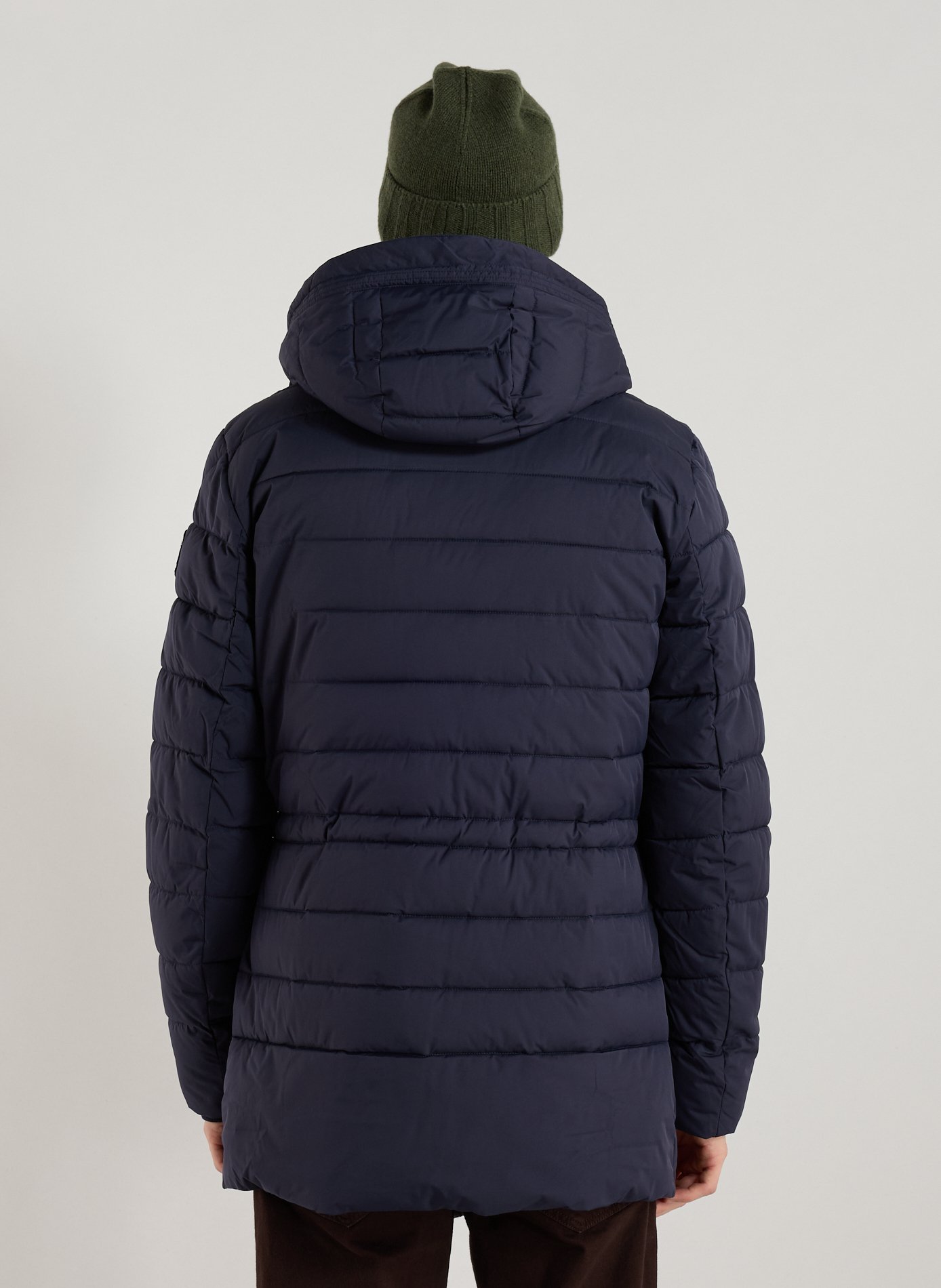 Quilted hooded parka HACKETT Blue
