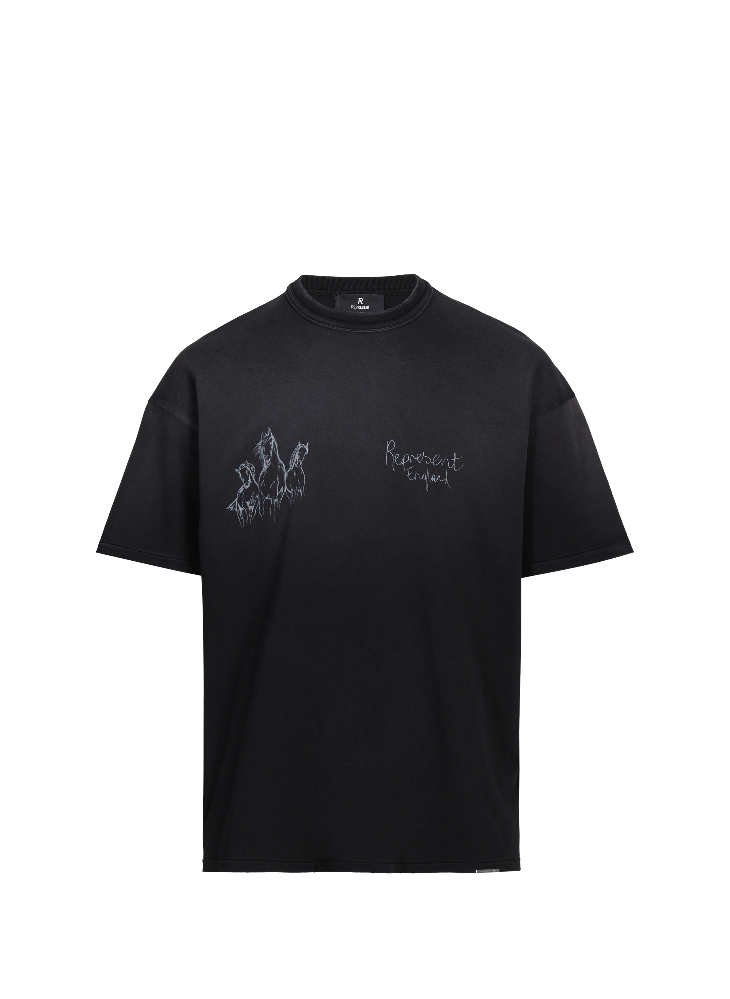REPRESENT T-shirt manches courtes imprimé en coton Noir