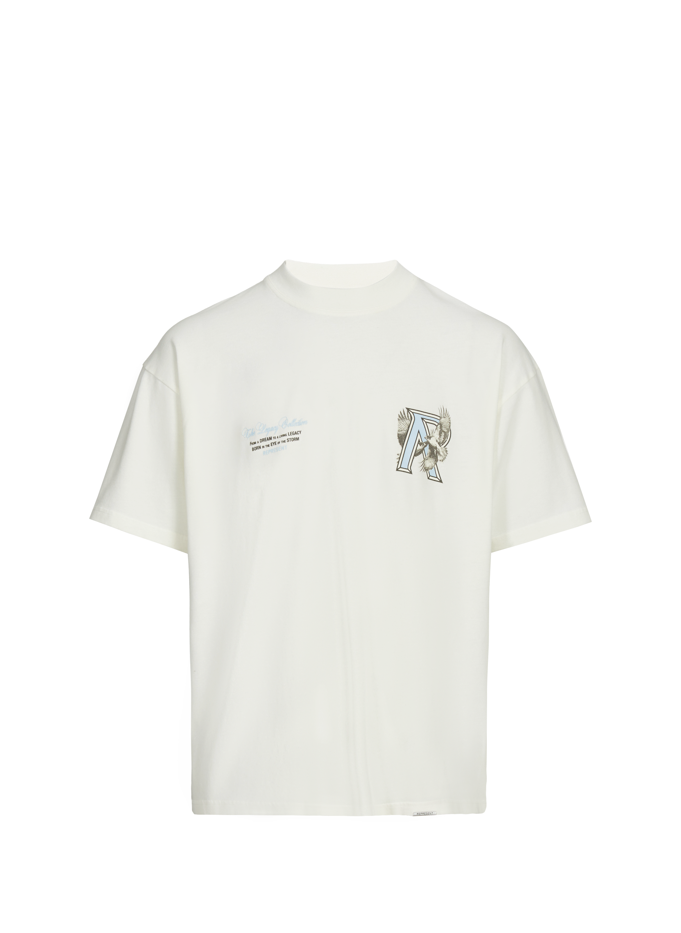 Biker-style cotton t-shirt REPRESENT White