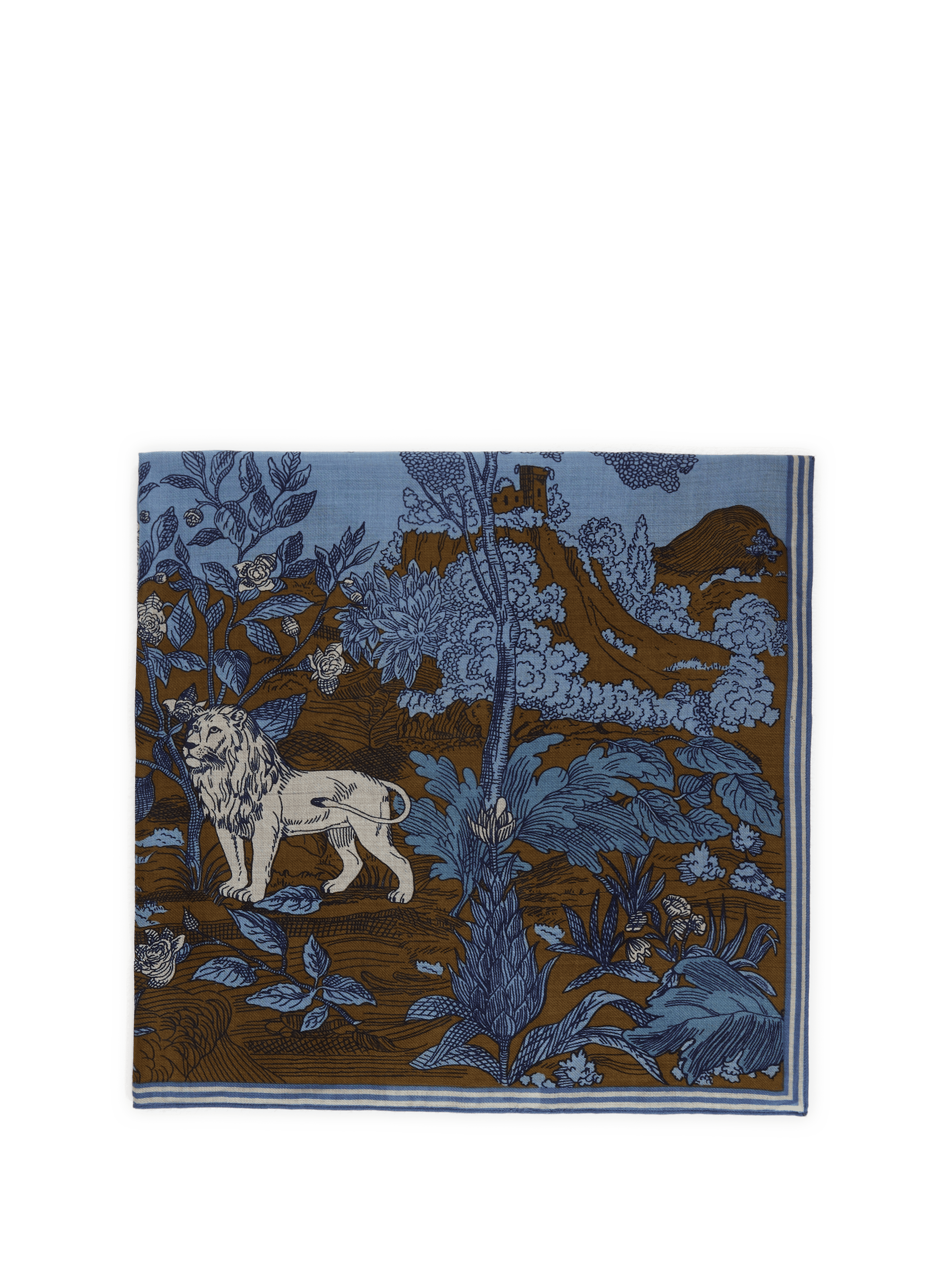 INOUI EDITIONS Foulard Histoire en laine Bleu