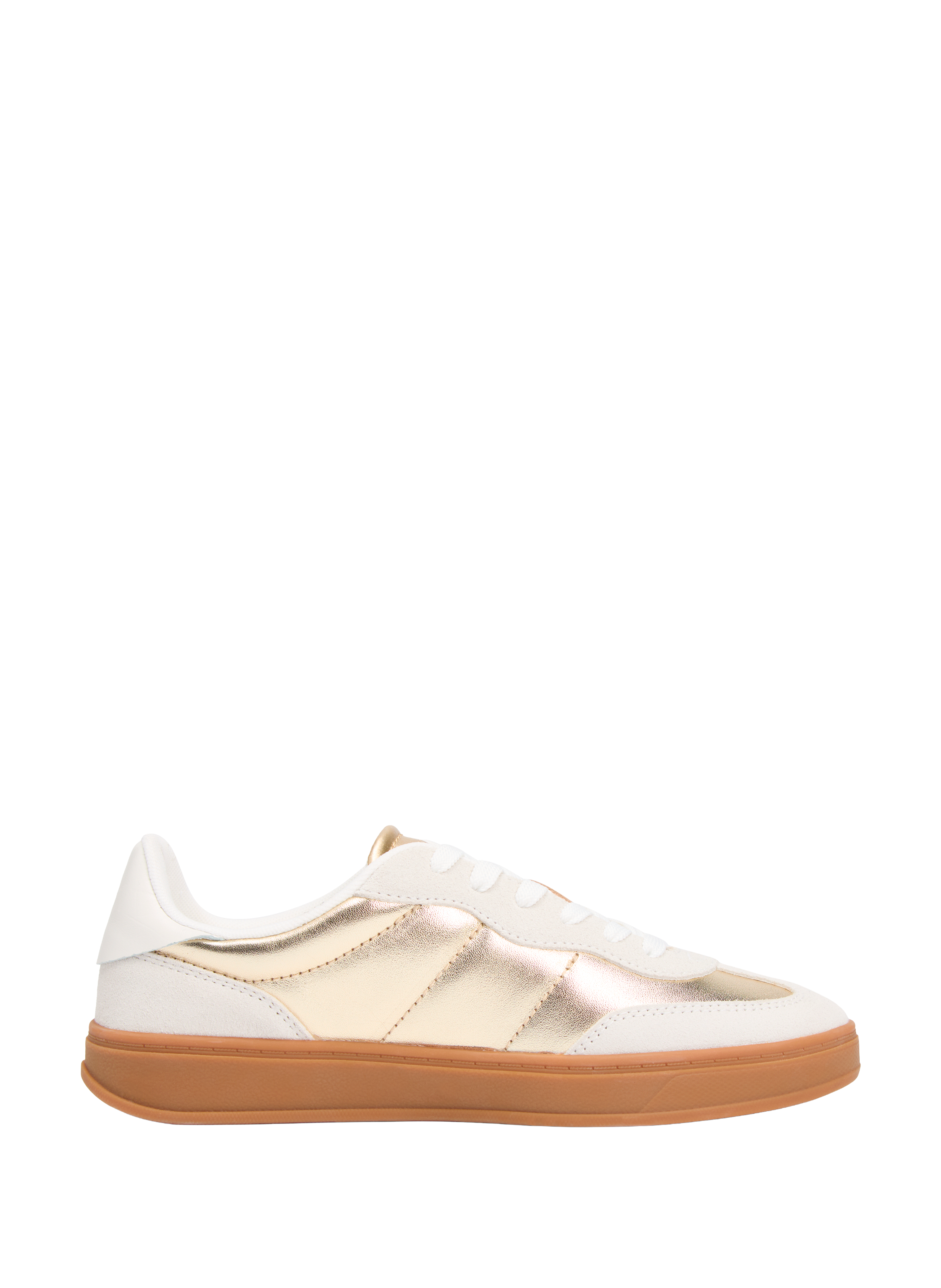 Low metallic lace-up sneakers TOMMY HILFIGER Golden