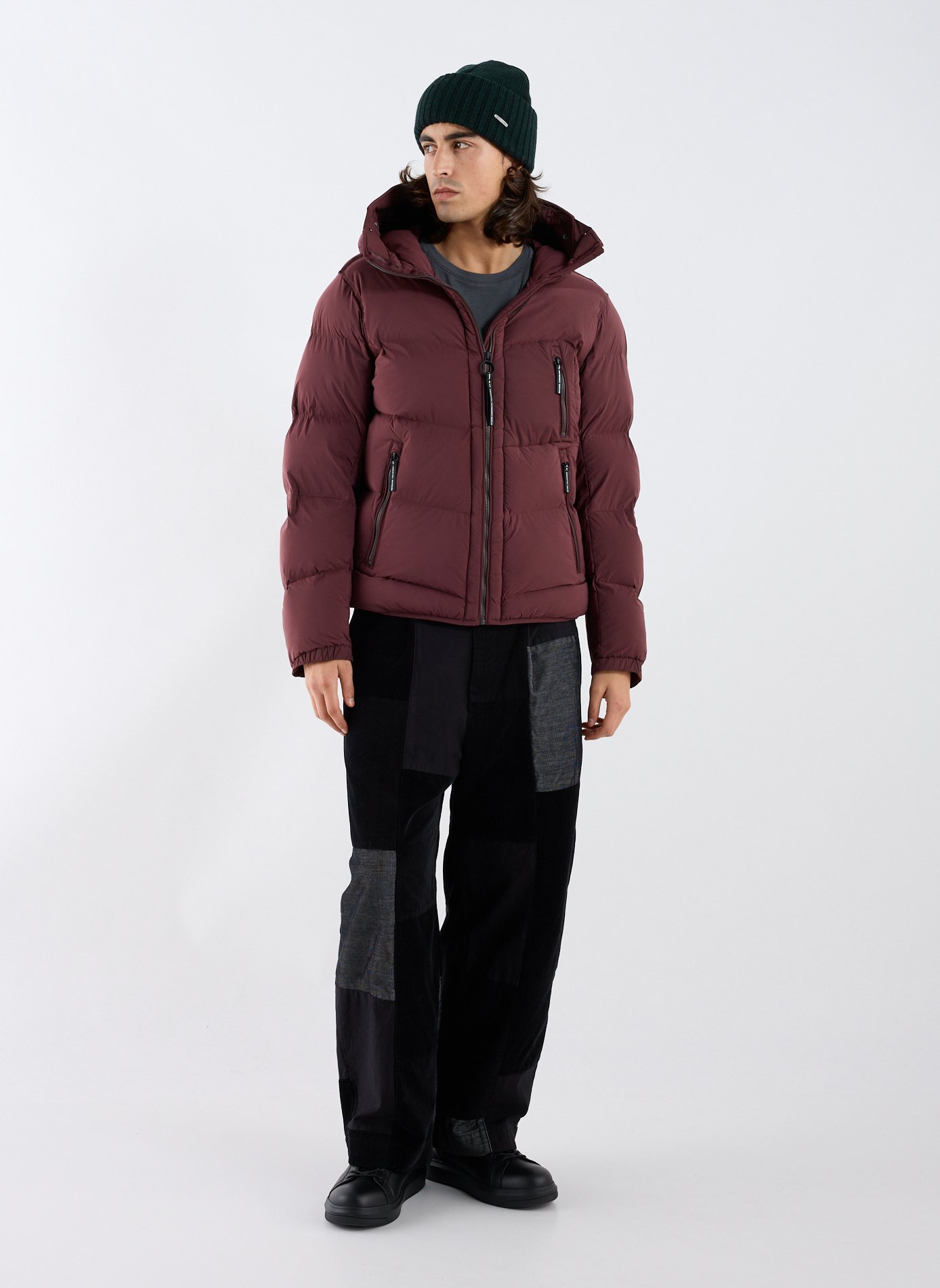 Doudoune matelassée à capuche Rouge