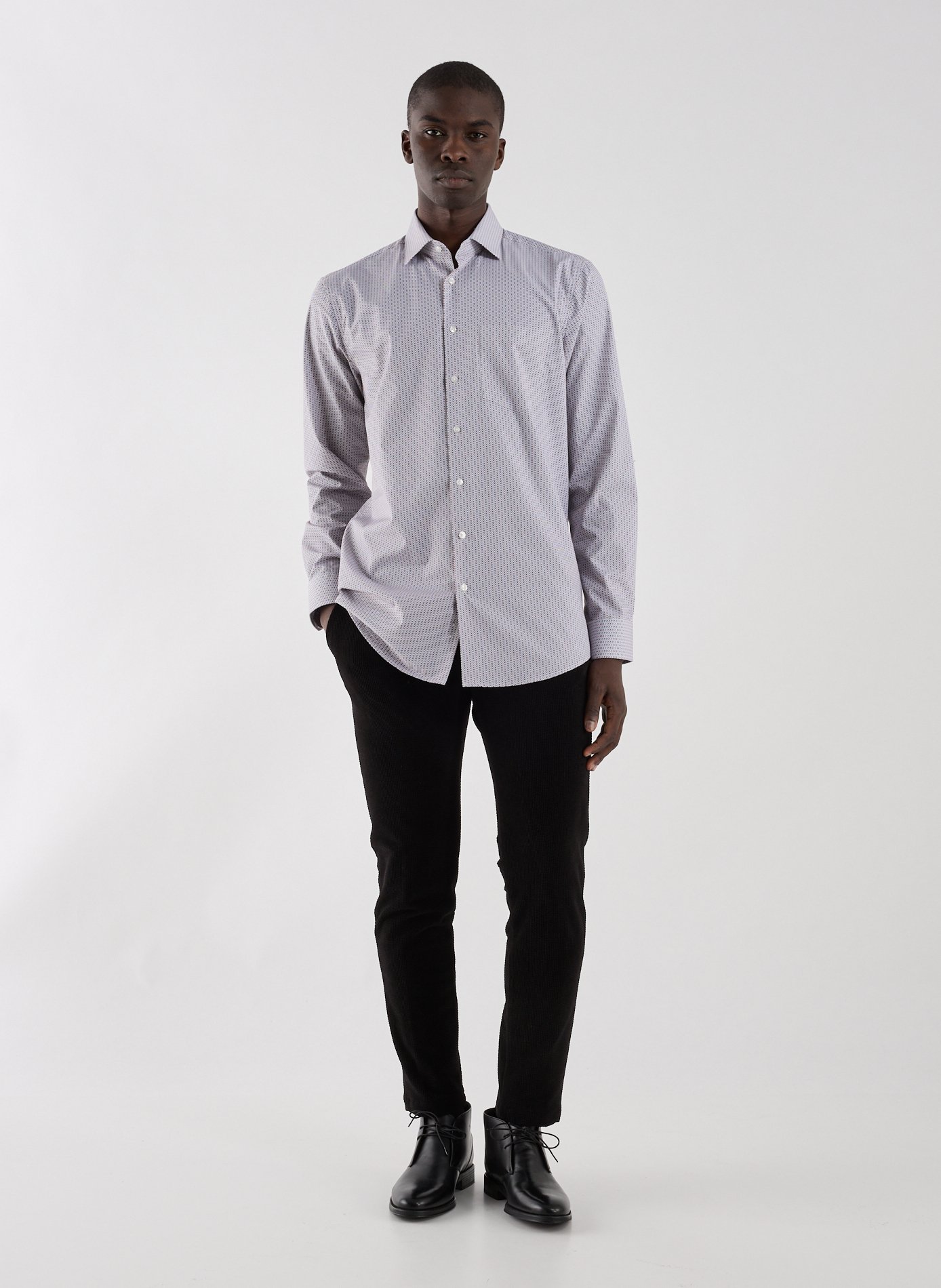 Straight corduroy trousers STRELLSON Black