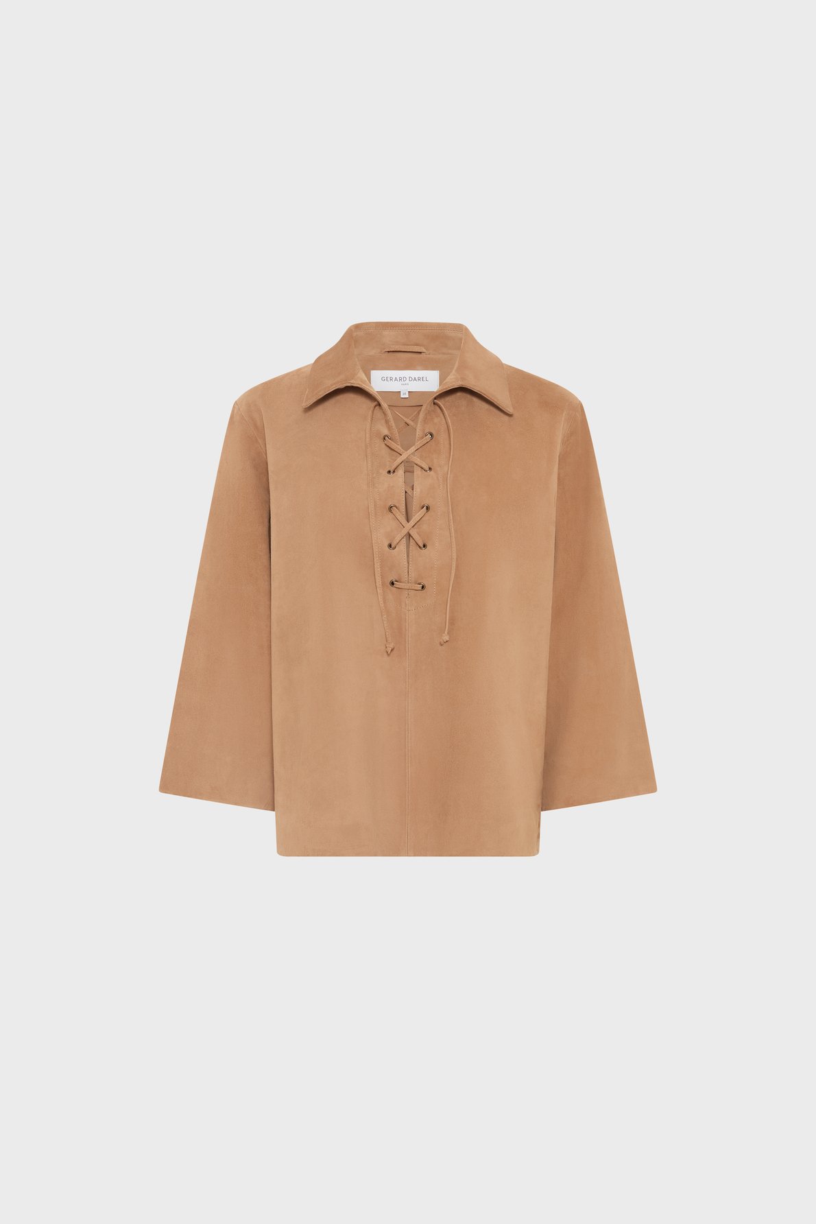 Chemise à lacet en cuir velours - tilya GERARD DAREL Beige