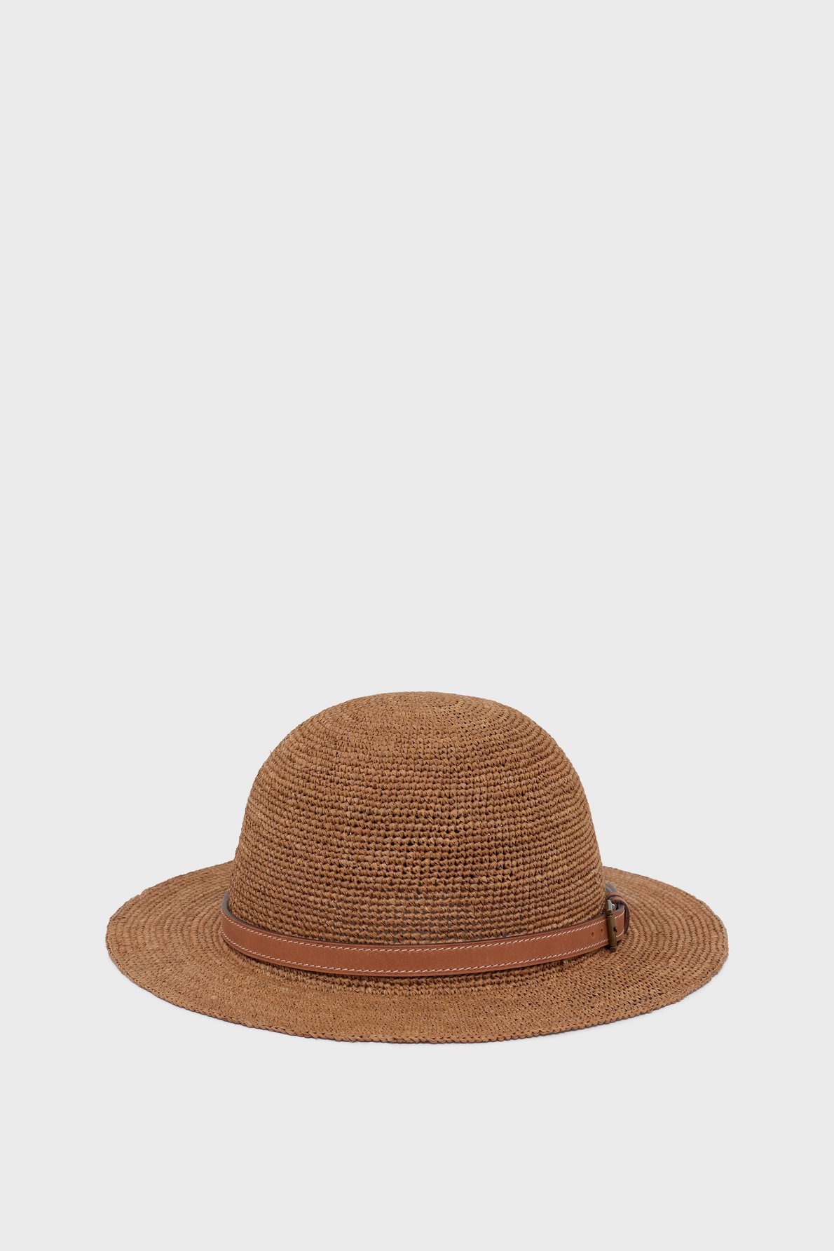 Chapeau en raphia et cuir - lisa PABLO Beige