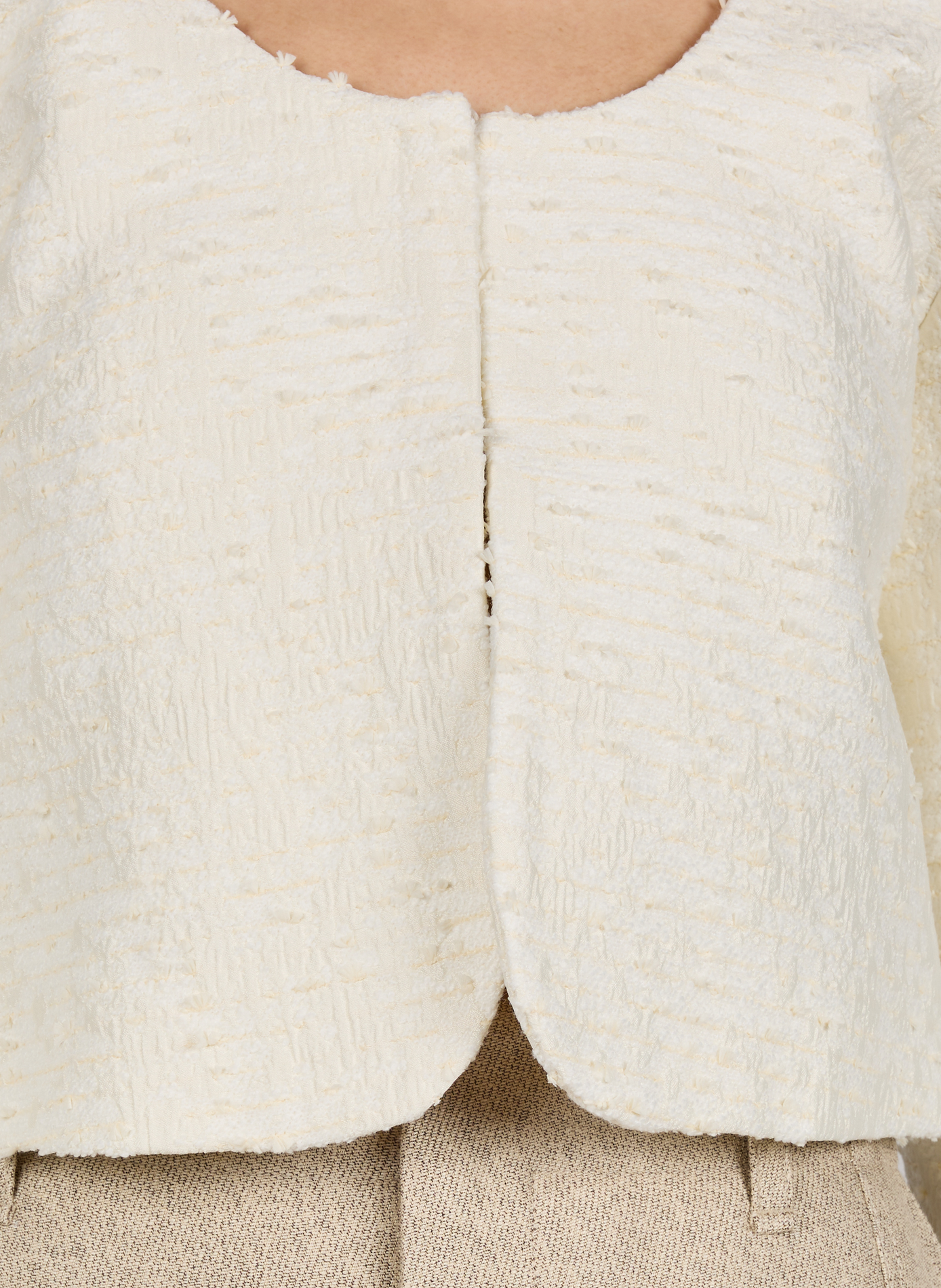 The short cardigan jacket in blended cotton JACQUEMUS Beige