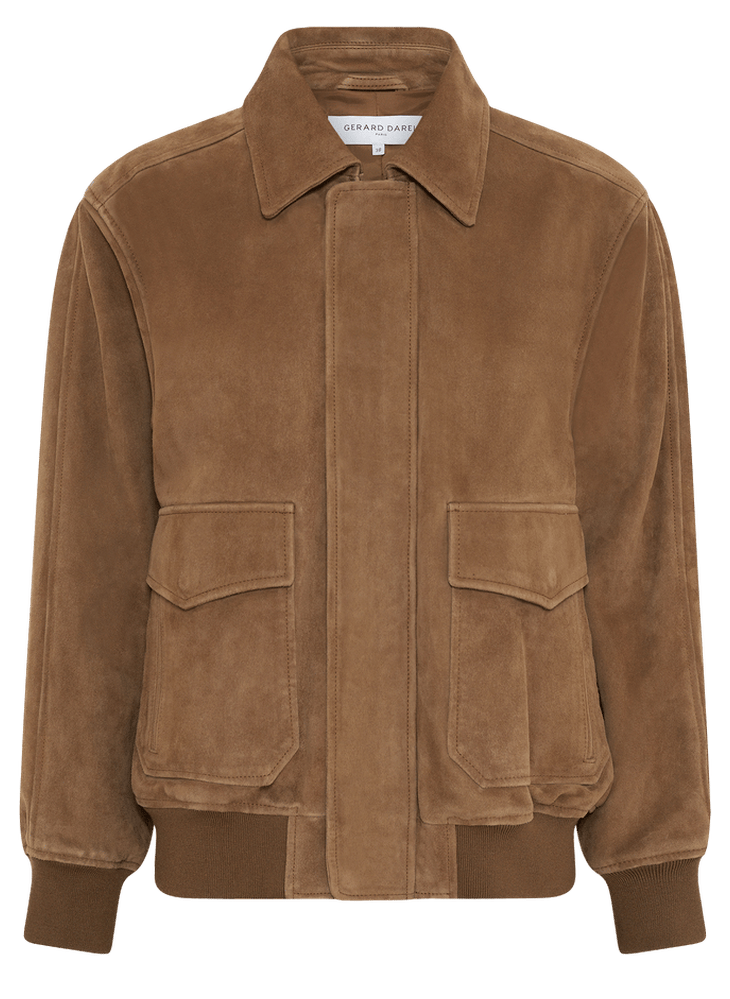 Blouson en cuir velours GERARD DAREL Marron