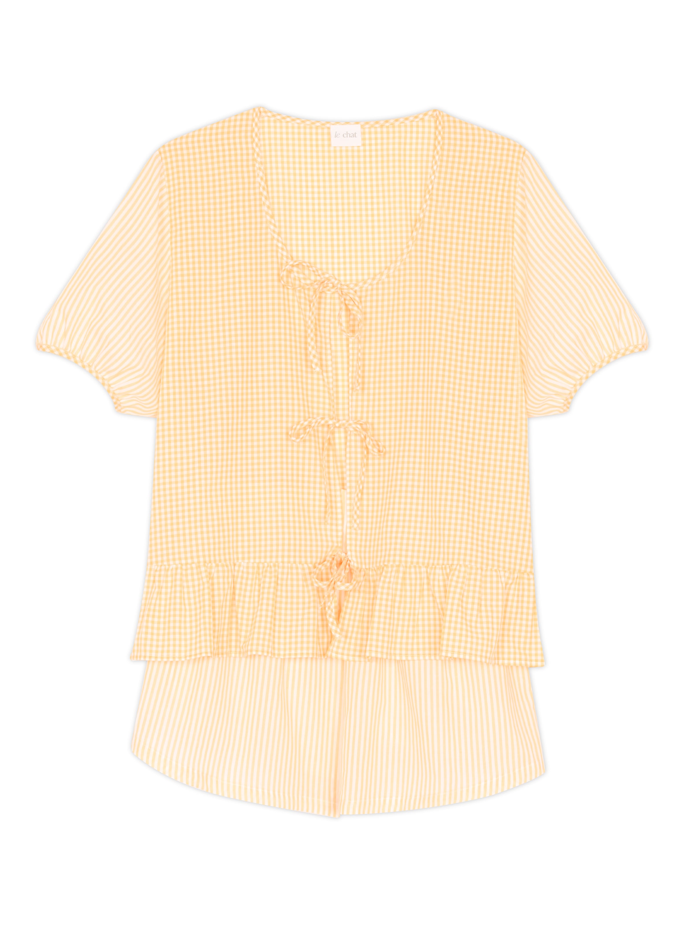 Pyjama short en coton patio 200 LE CHAT Multicolore